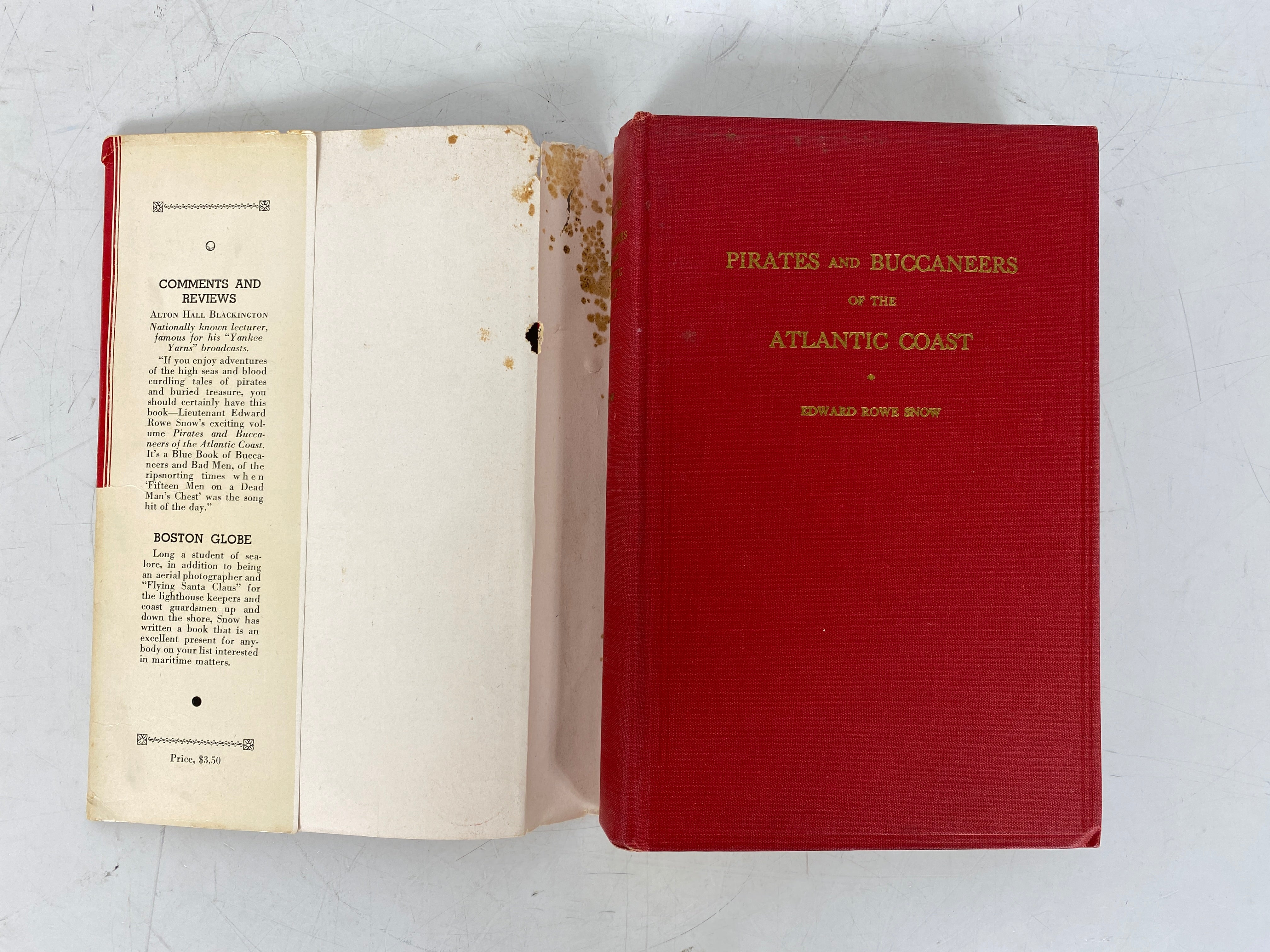 Pirates & Buccaneers of the Atlantic Coast Snow 1944 1st Edition HCDJ