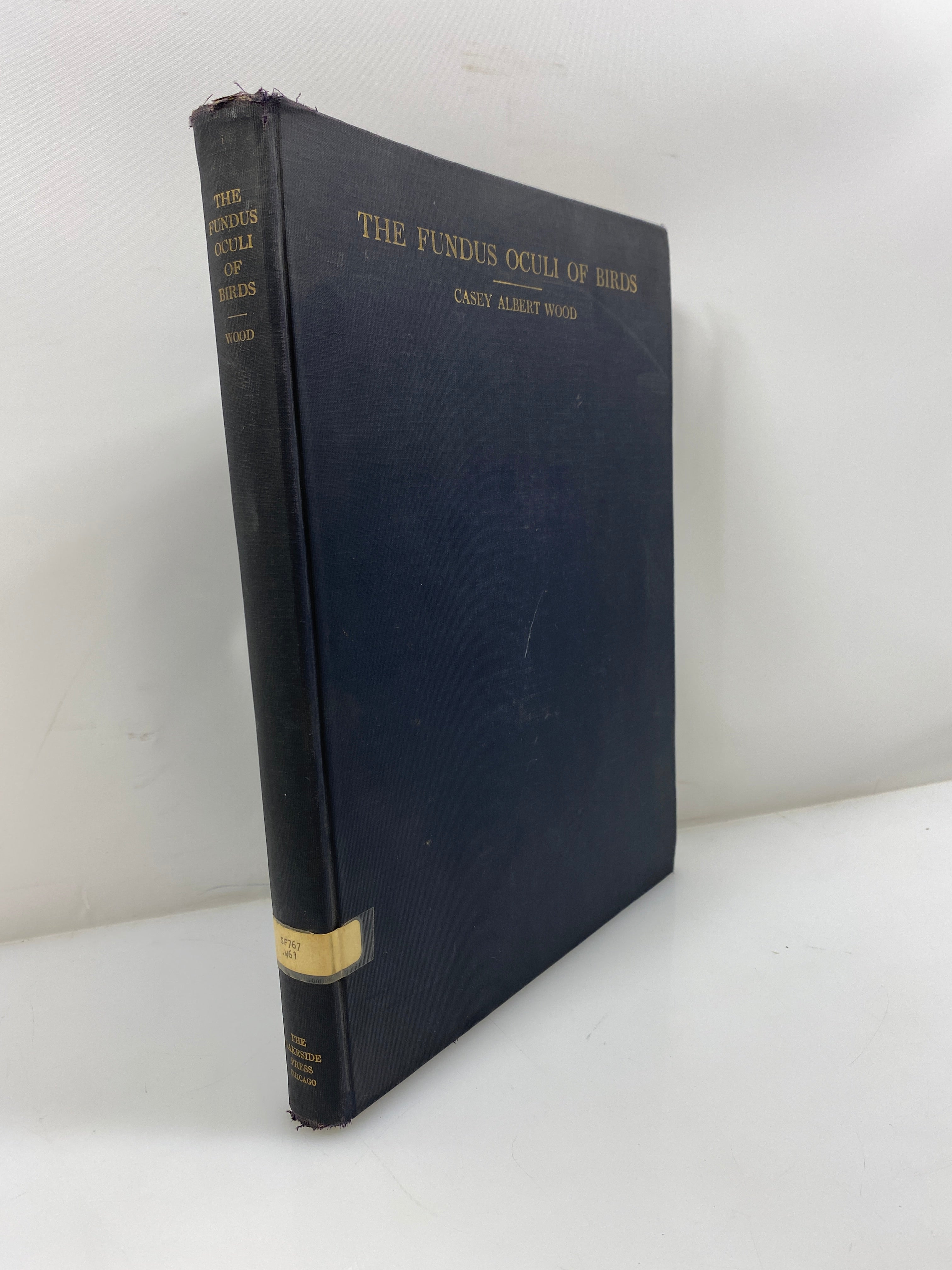 The Fundus Oculi of Birds by Wood Ex-library 1917 HC