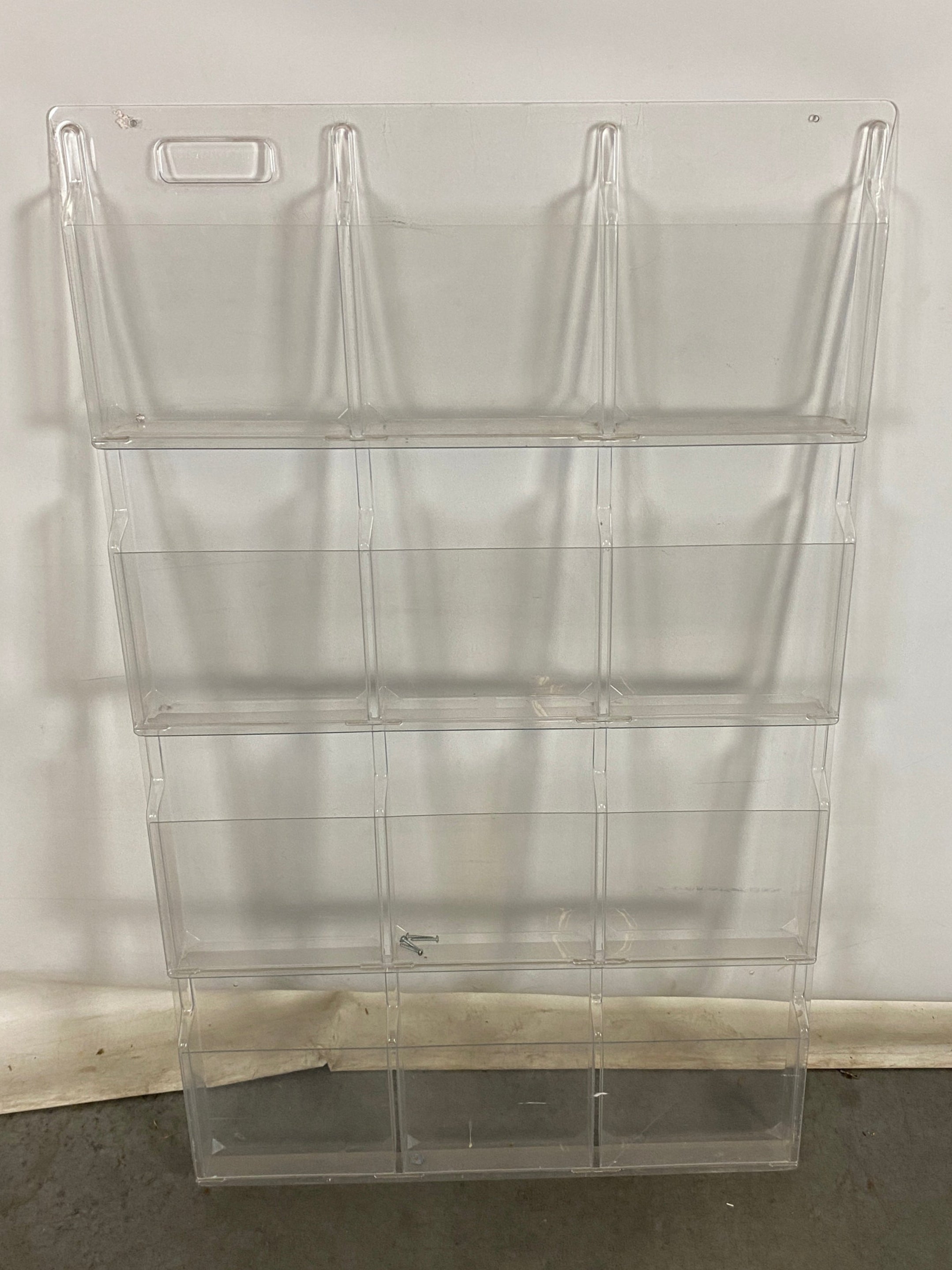 Gould Plastics Inc #DCD11 Clear Plastic Wall Mounted File Organizer