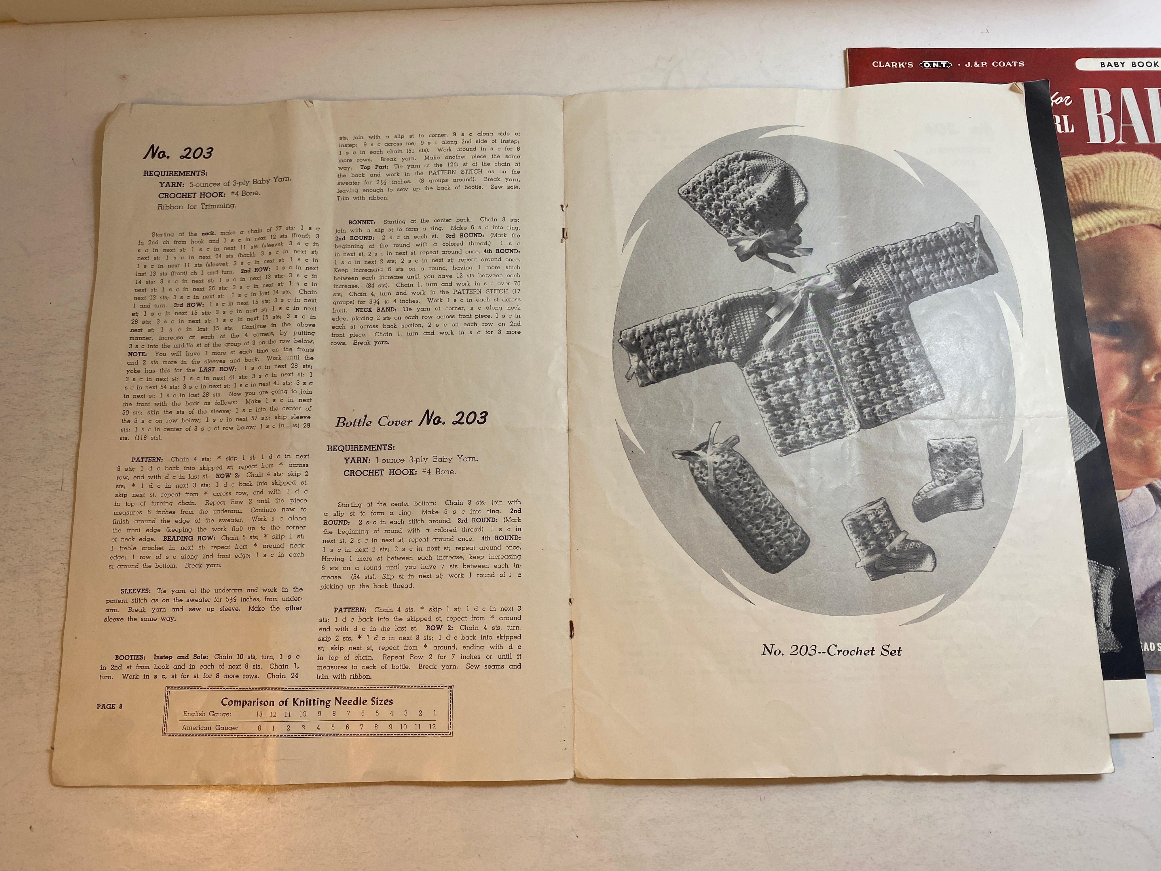 Lot of 3 Vintage Baby Clothes Baby Books 1950s