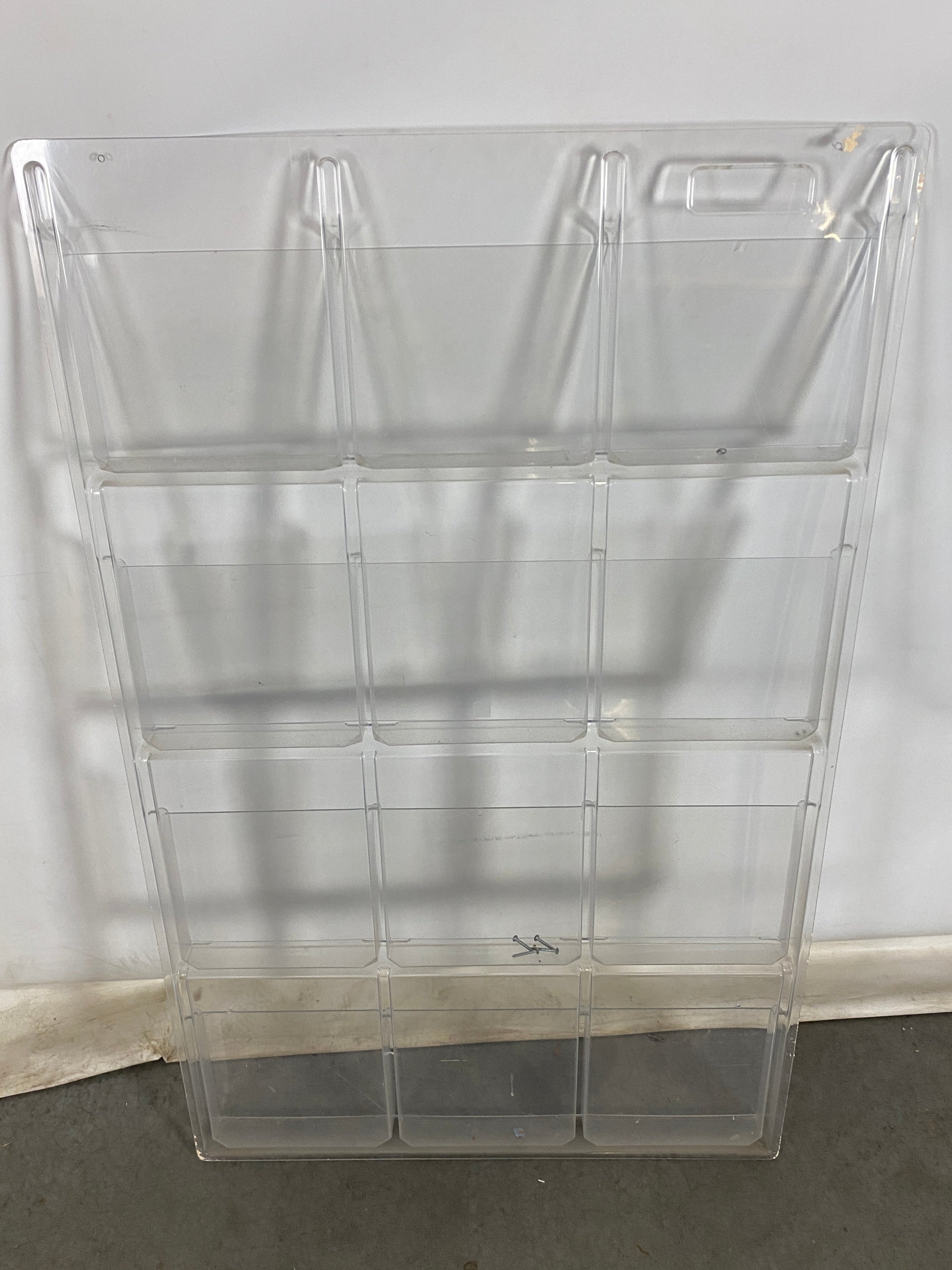 Gould Plastics Inc #DCD11 Clear Plastic Wall Mounted File Organizer