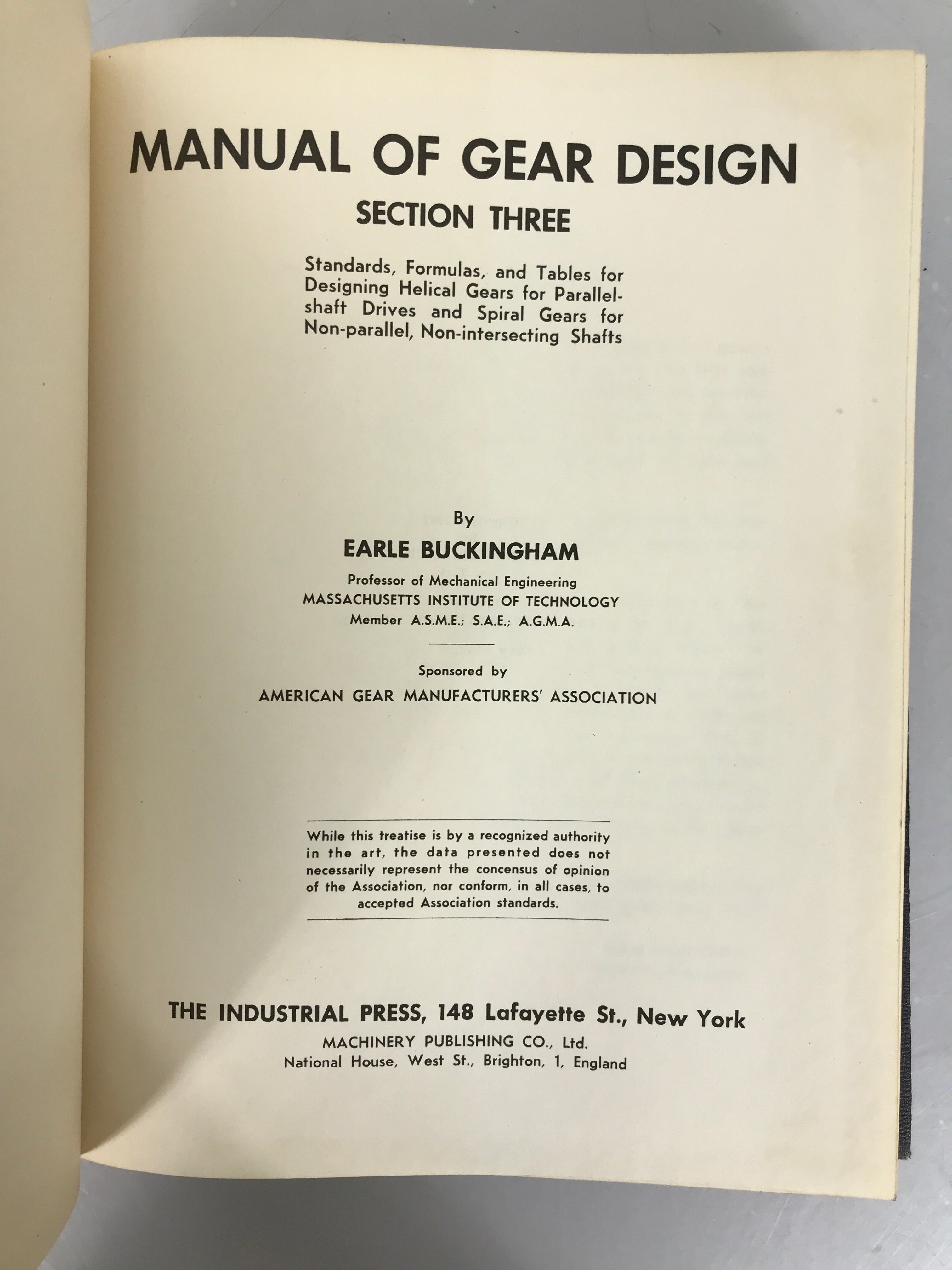 3 Vol Set Manual of Gear Design by Earle Buckingham 1935-1955 HC