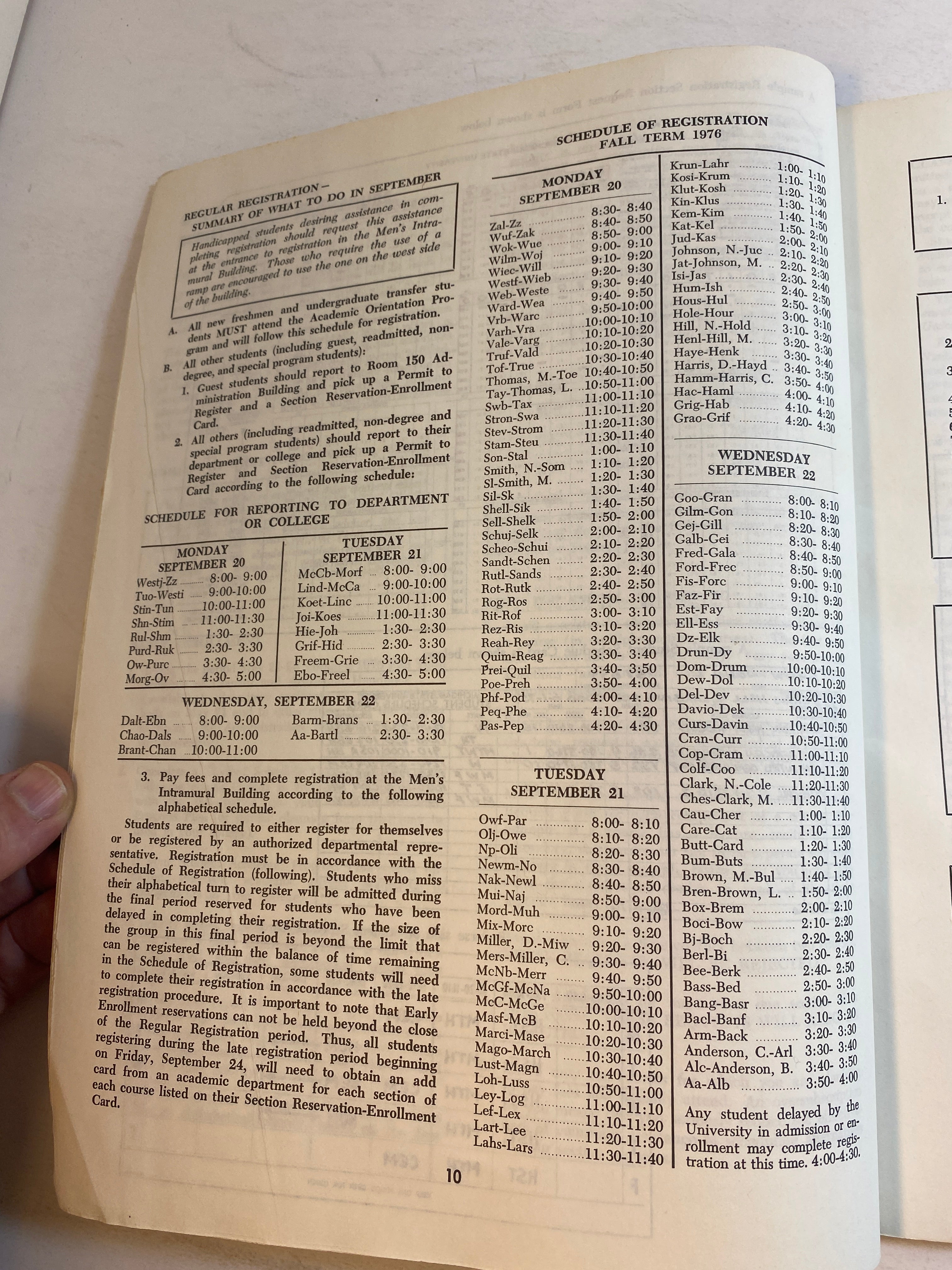 Michigan State University Bulletin Fall 1976 Schedule of Courses Handbook
