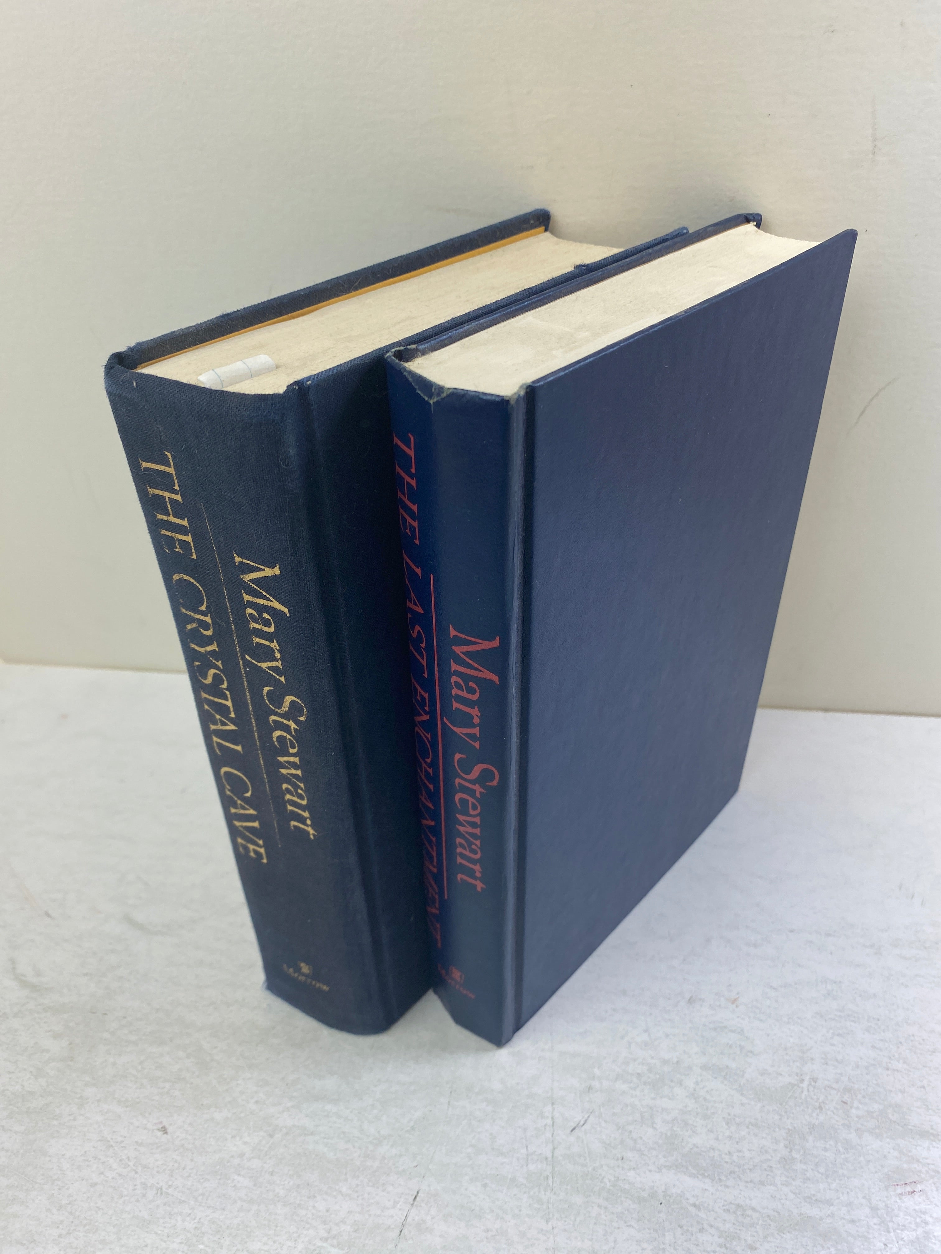 Lot of 2 Mary Stewart Crystal Cave Last Enchantment HC 1970-1979