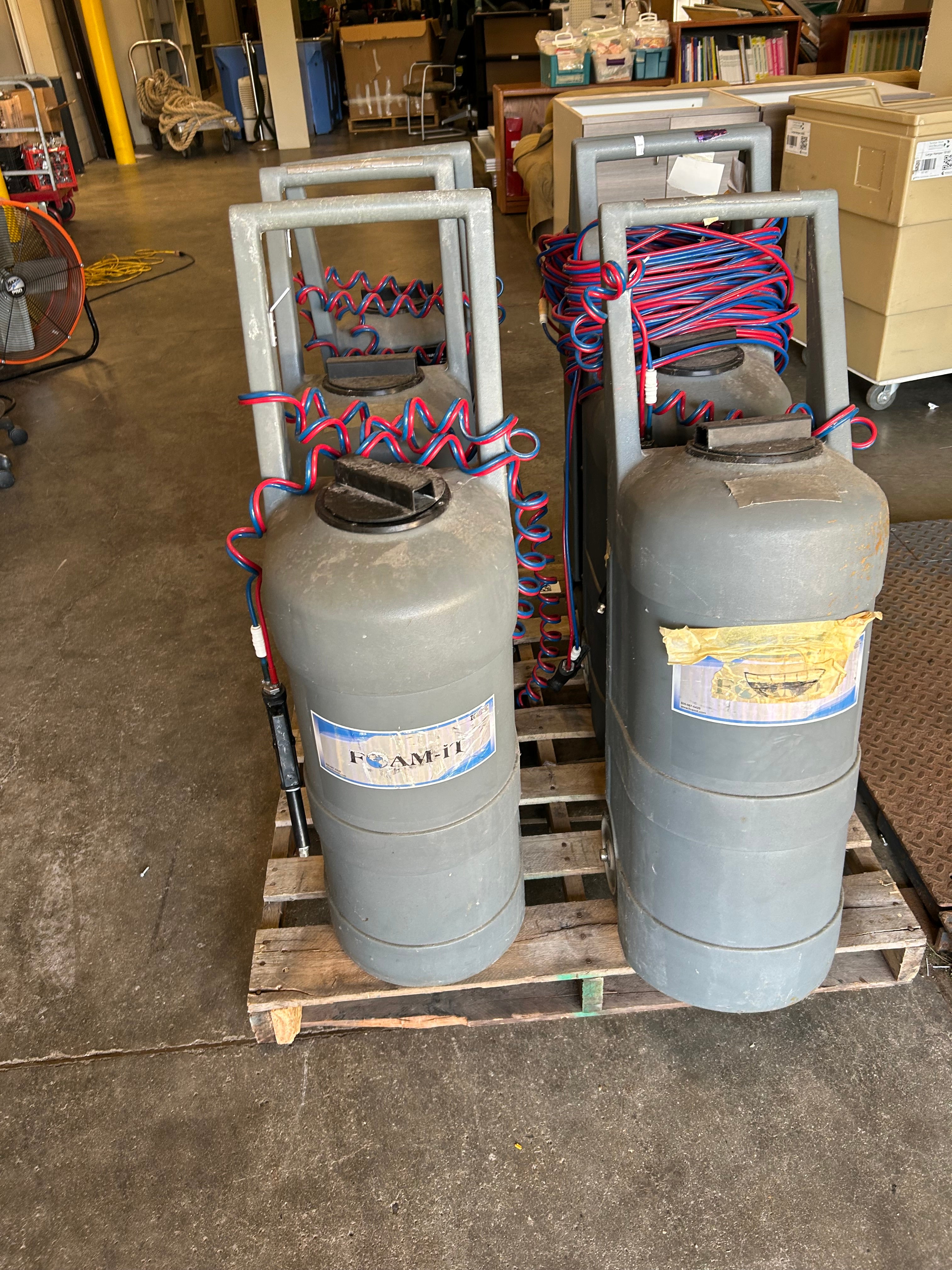 Pallet of 6 Foam Spraying Units for Parts or Repair