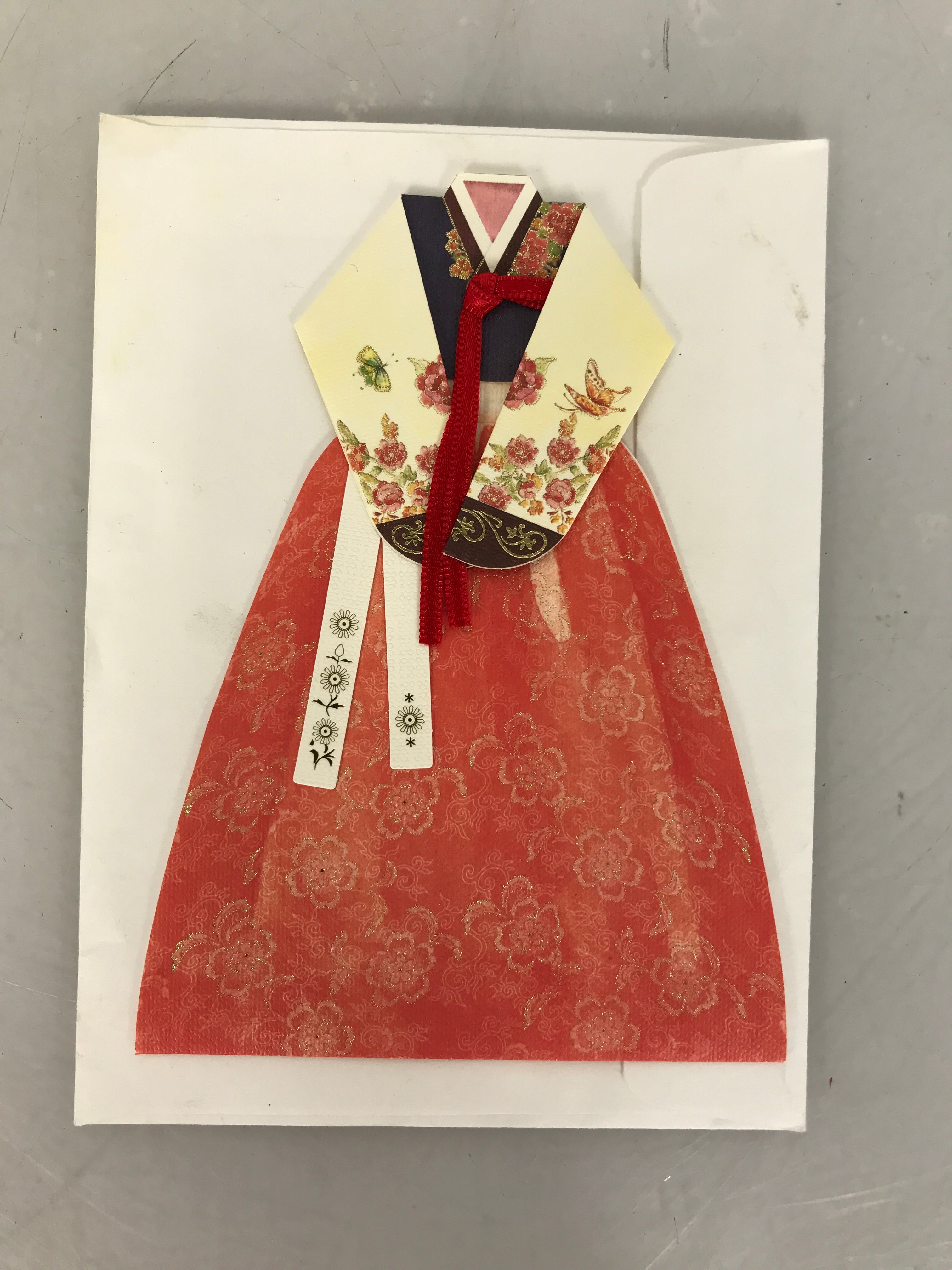 The Somssi Korean Hanbok Paper Dress Card