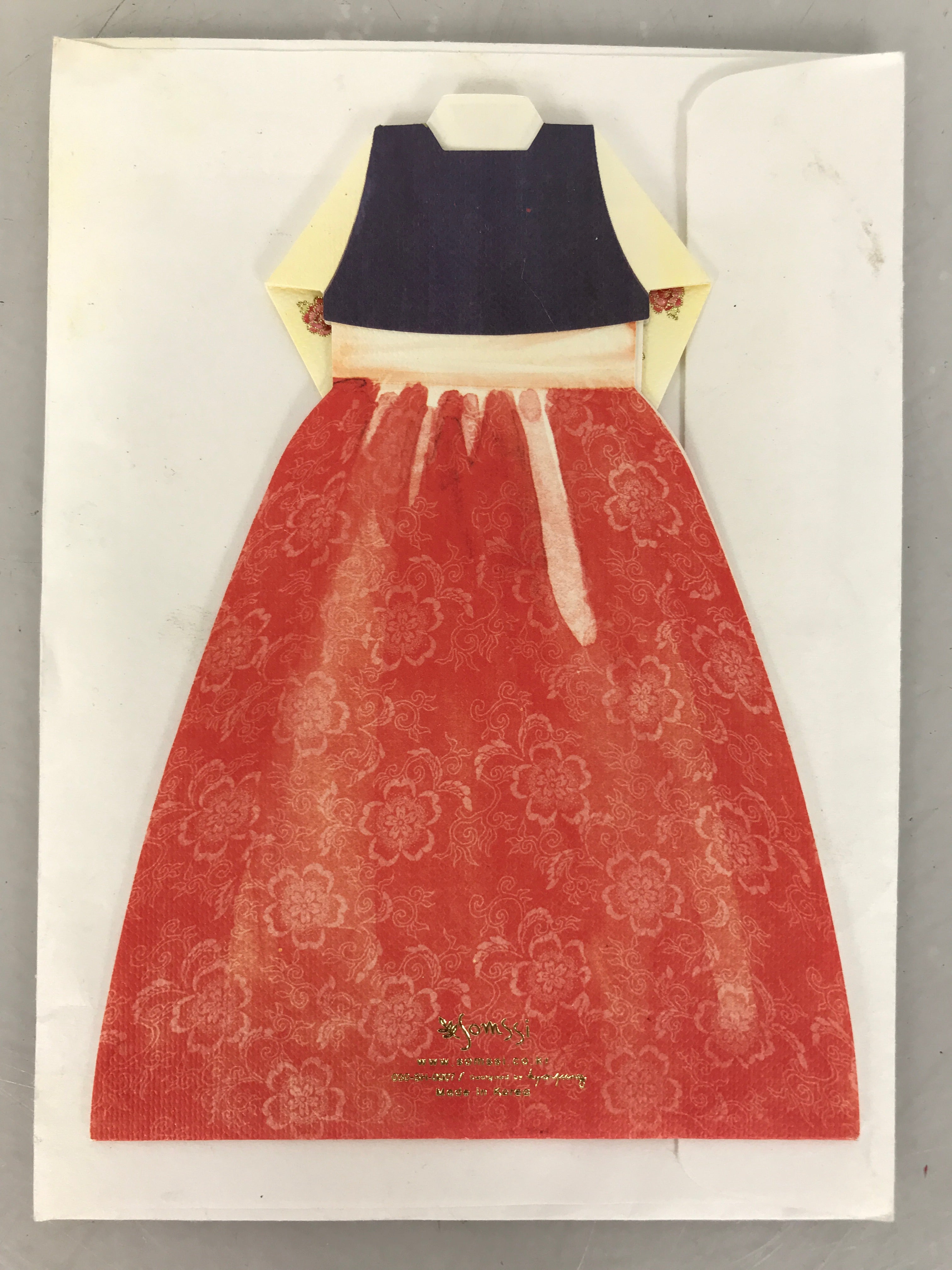 The Somssi Korean Hanbok Paper Dress Card