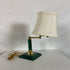 Vintage Adjustable Desk Lamp with Jade Base and Canvas Shade