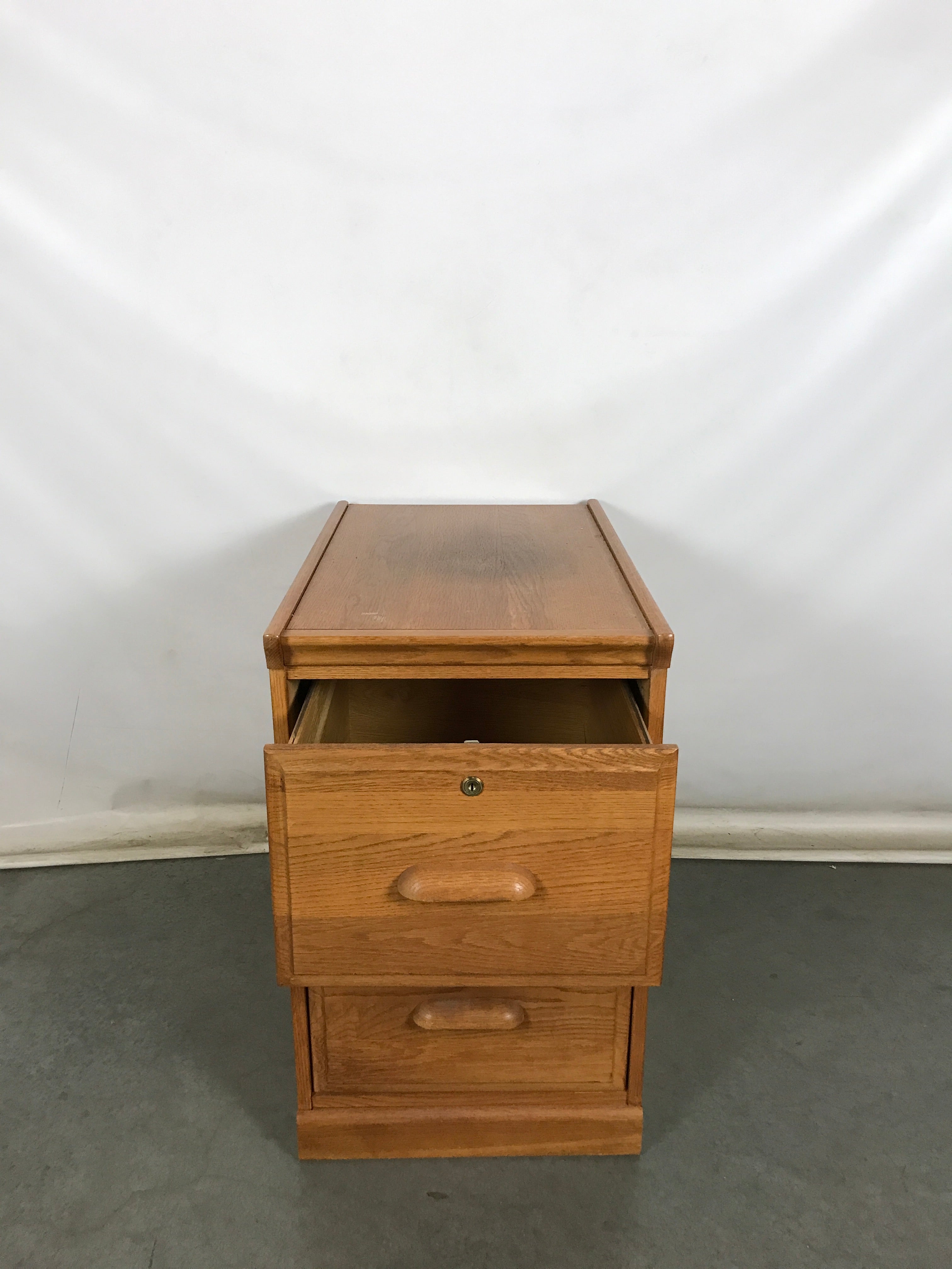 Wooden Two Drawer File Cabinet