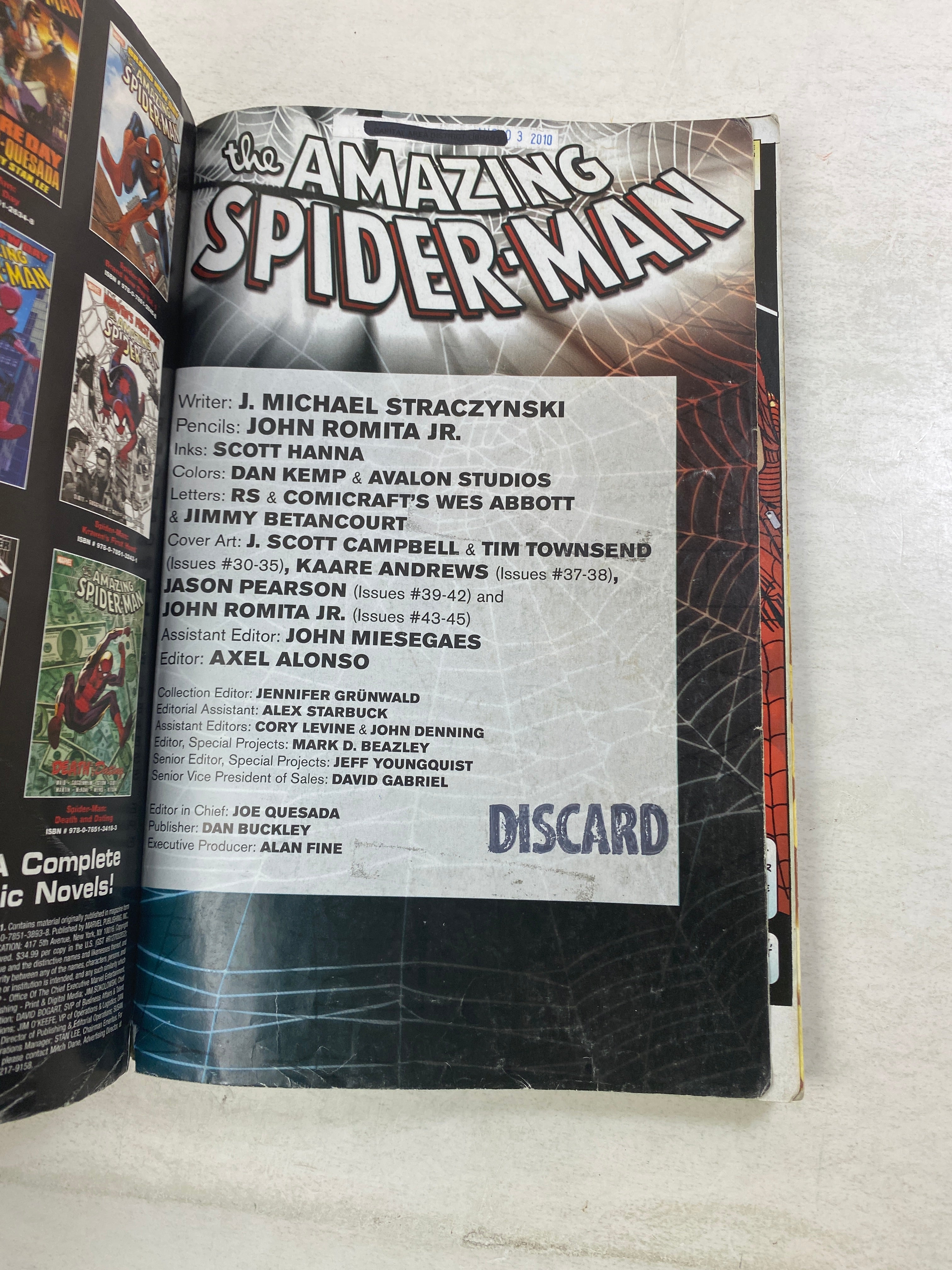 Amazing Spider-Man Ultimate Collection Graohic Novel Ex Lib 2009