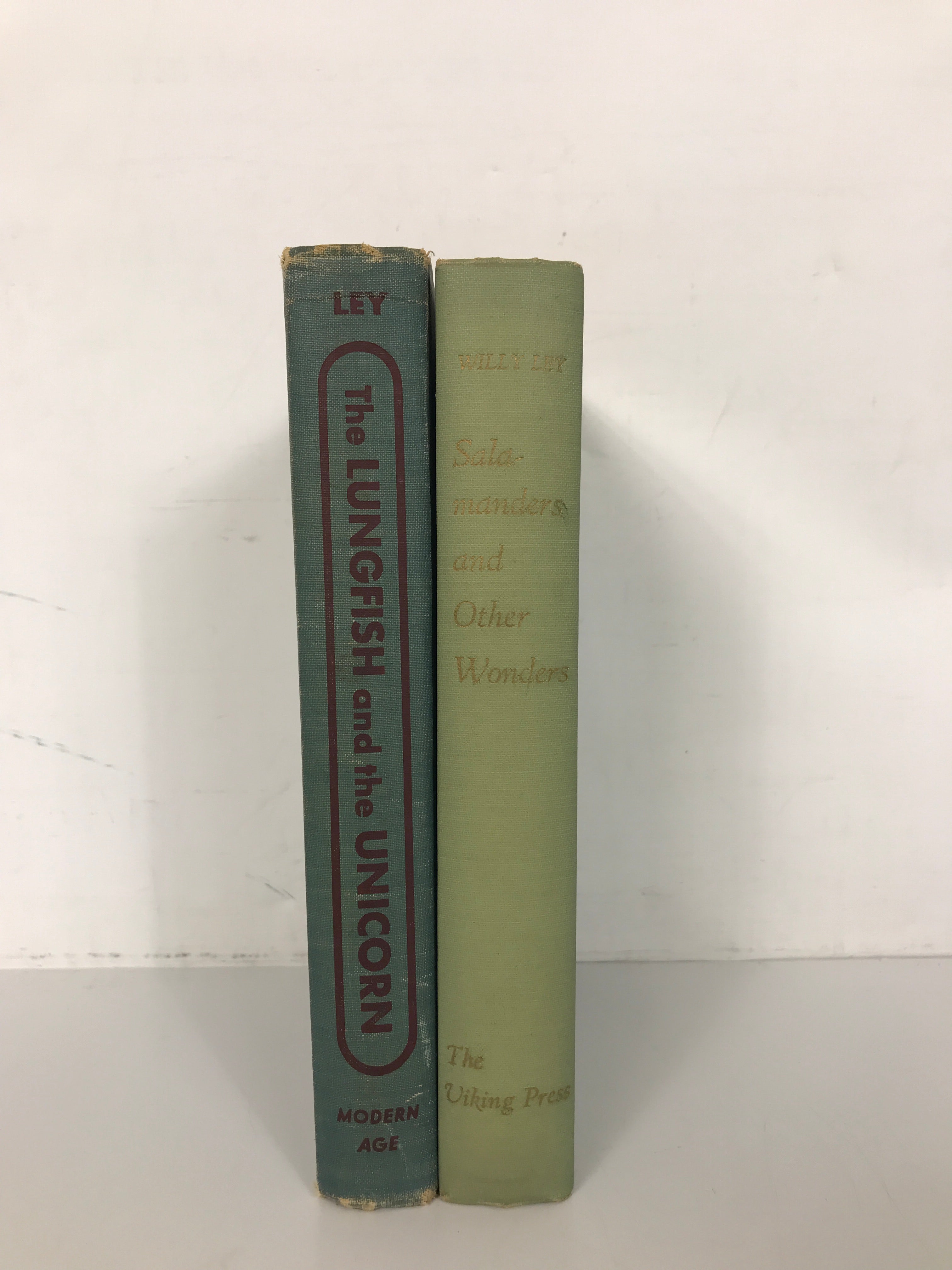 Lot of 2 Willy Ley: The Lungfish & the Unicorn/Salamanders & Other Wonders HC