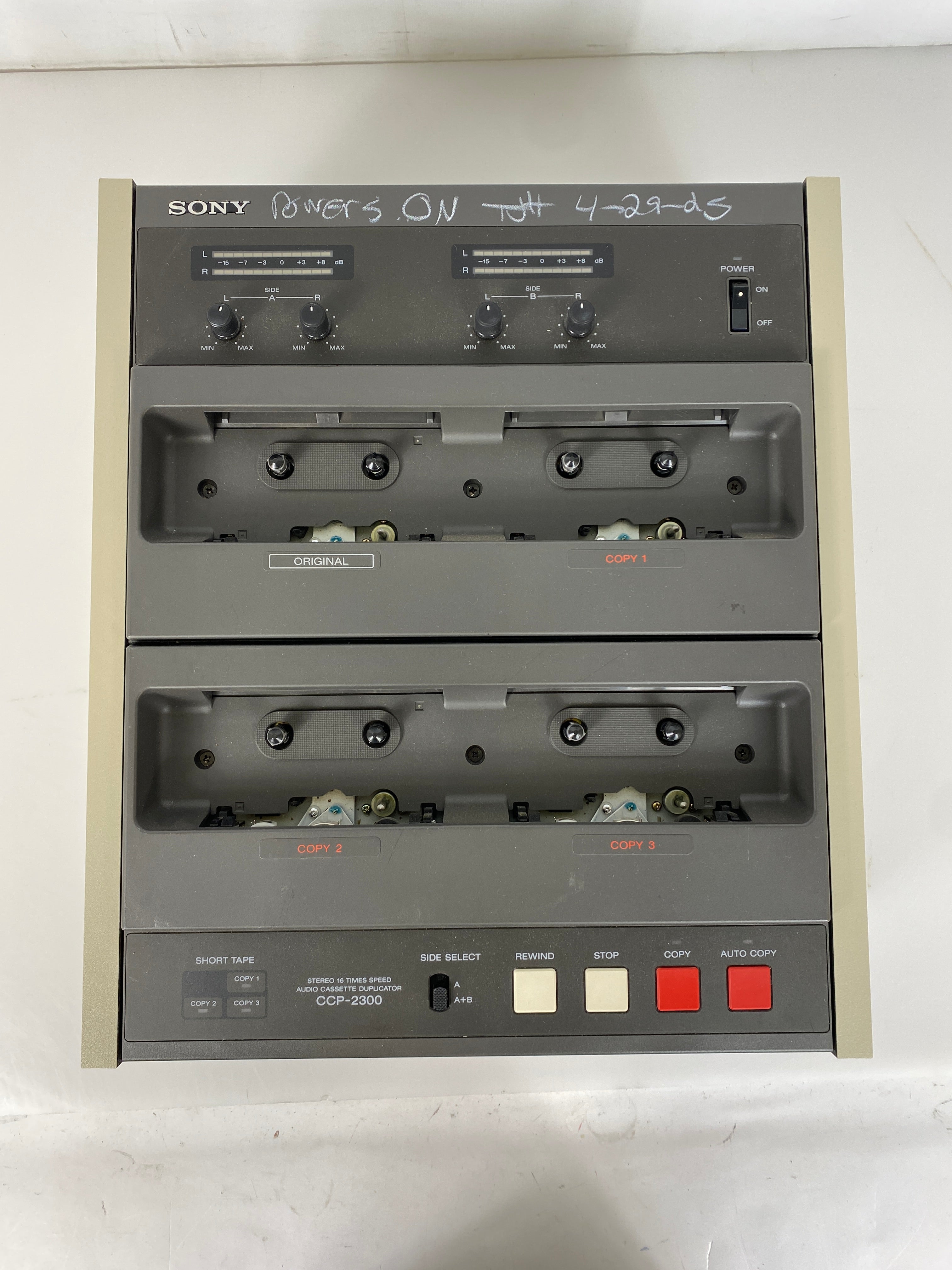 Vintage Sony CCP-2300 Audio Cassette Duplicator