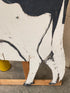 Large Wood Painted Cow Display