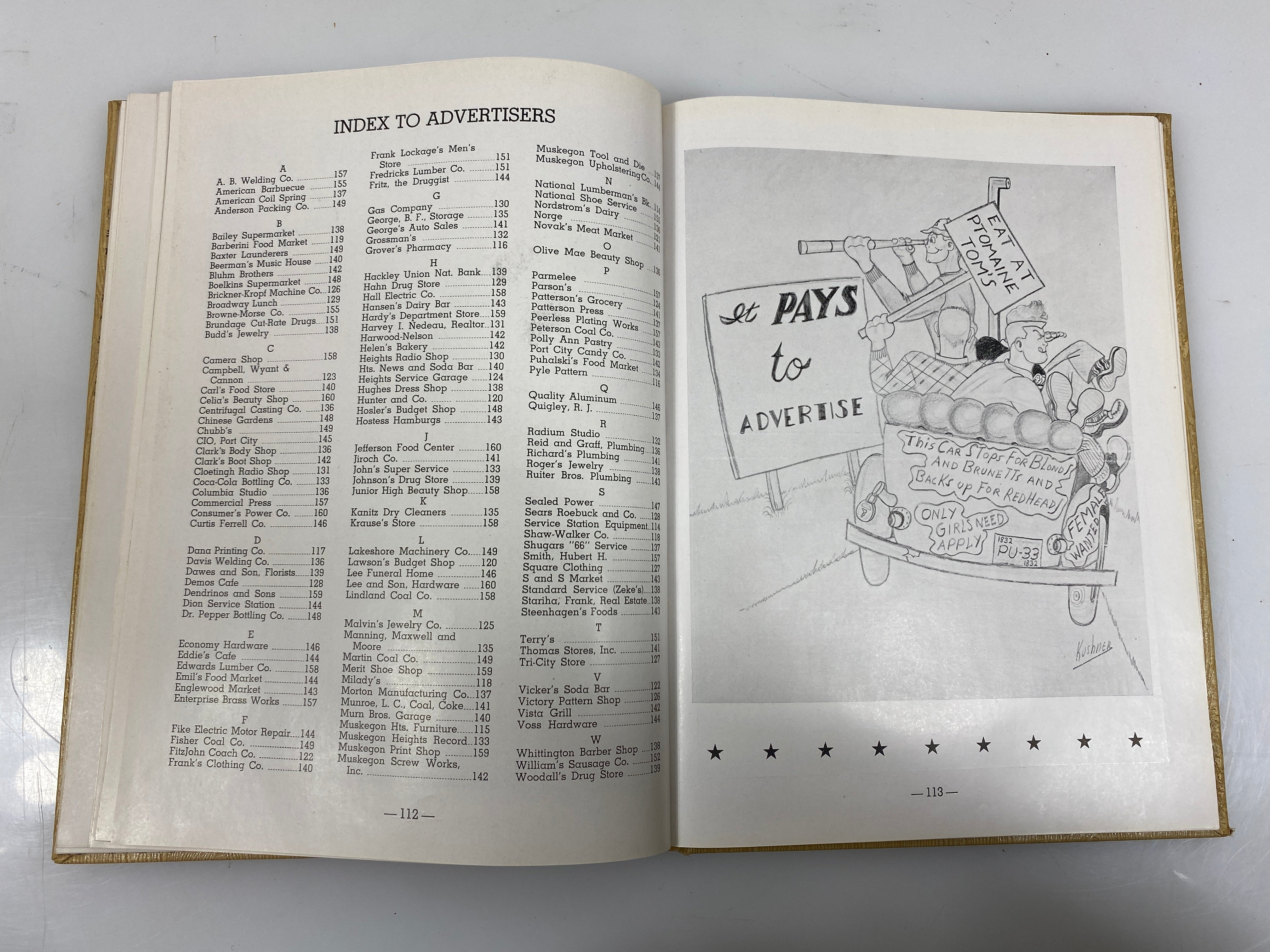 1946 "The Oaks" Muskegon Heights High School Yearbook Michigan HC