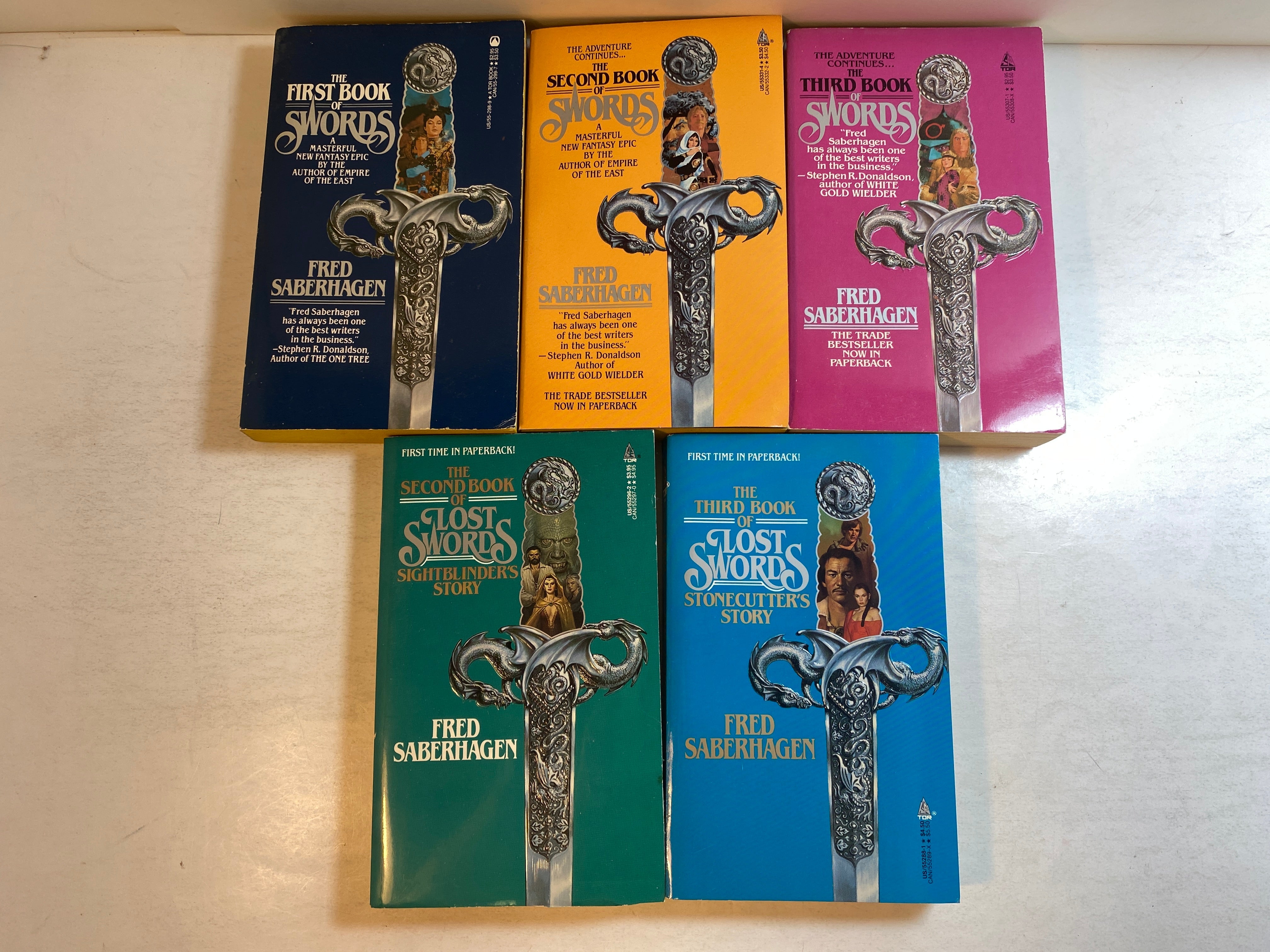 Lot of 5 Fred Saberhagen Swords Books 1983-1989
