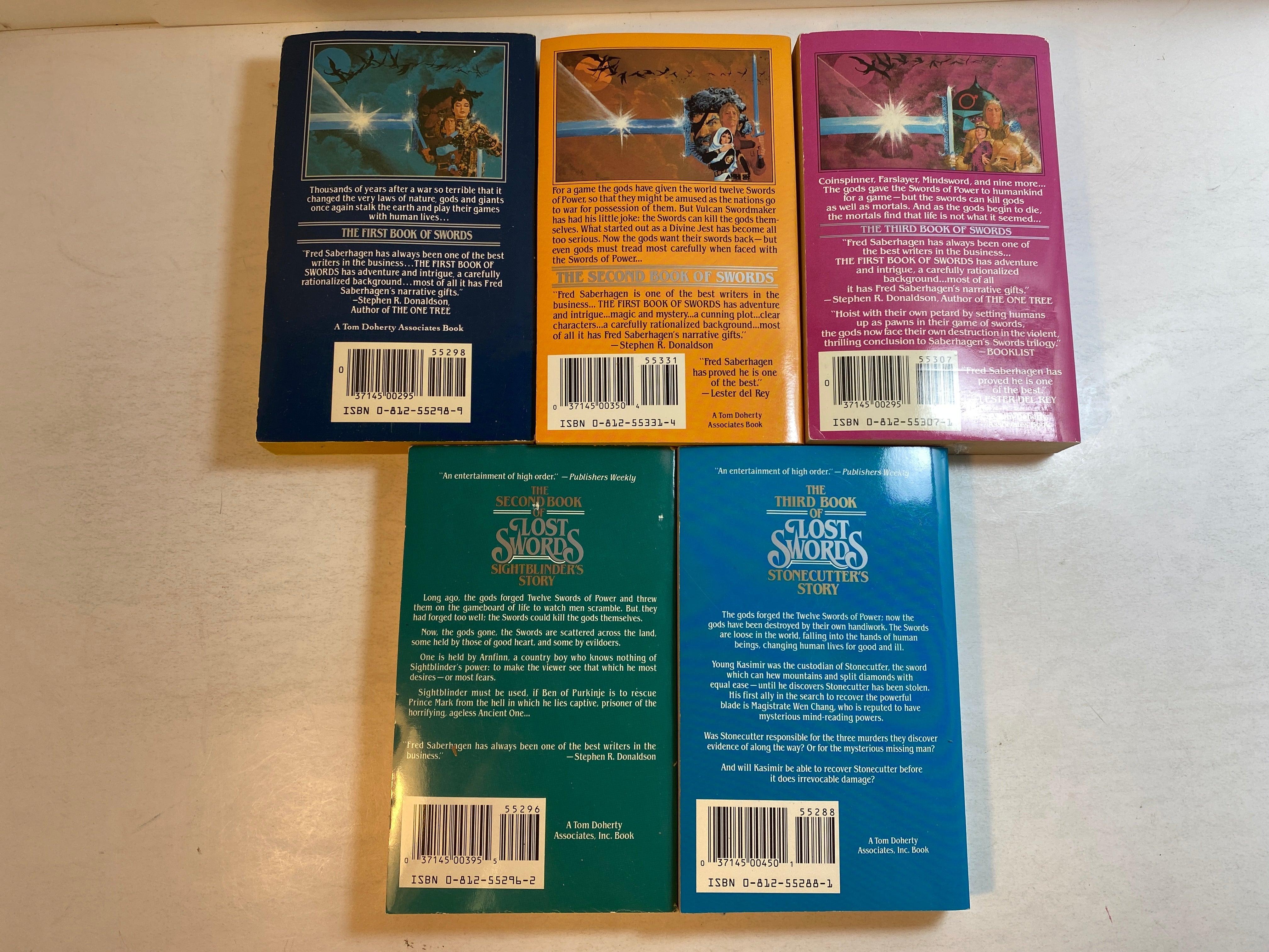 Lot of 5 Fred Saberhagen Swords Books 1983-1989