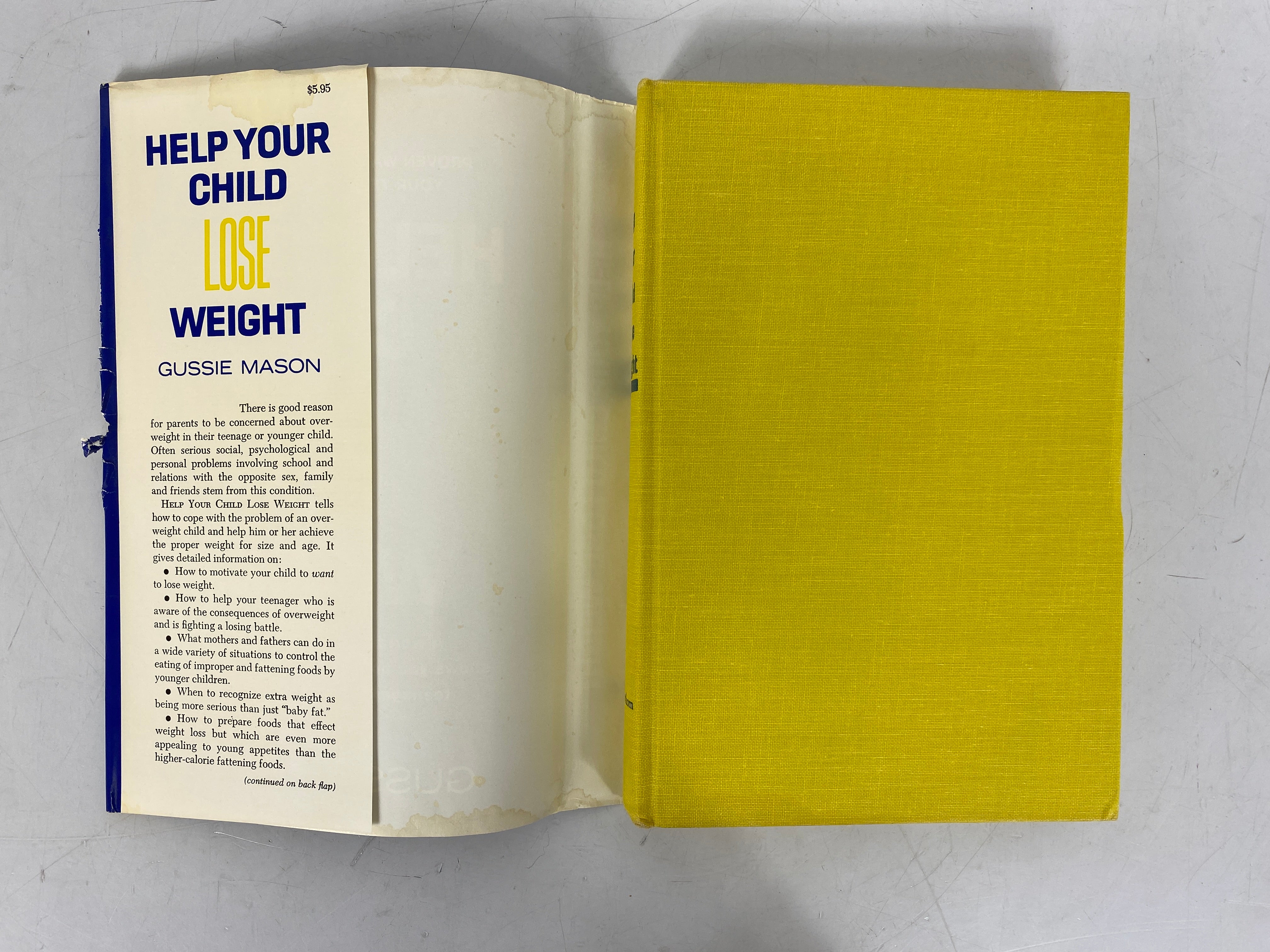 Help Your Child Lose Weight Gussie Mason 1969 1st Ed HC DJ