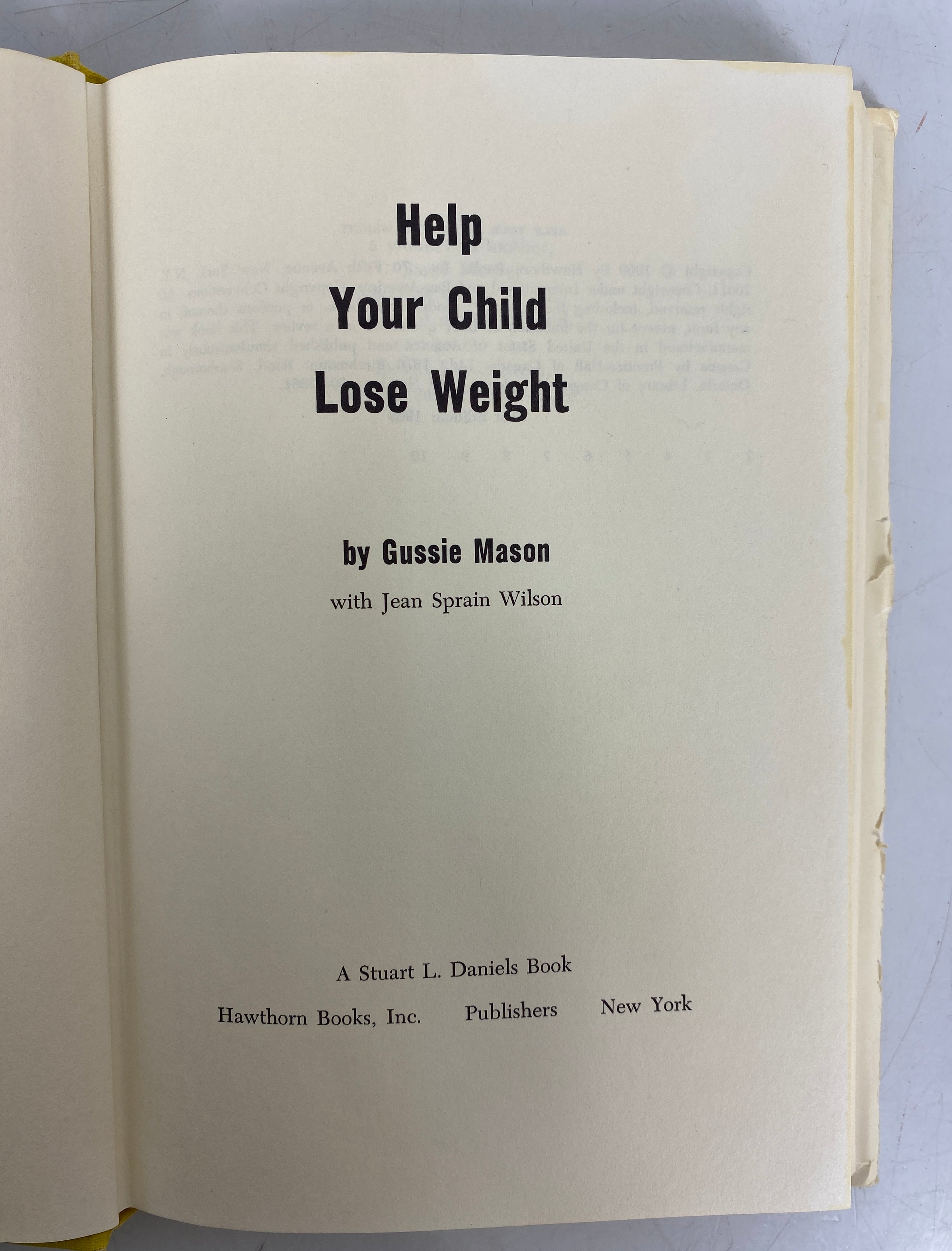 Help Your Child Lose Weight Gussie Mason 1969 1st Ed HC DJ