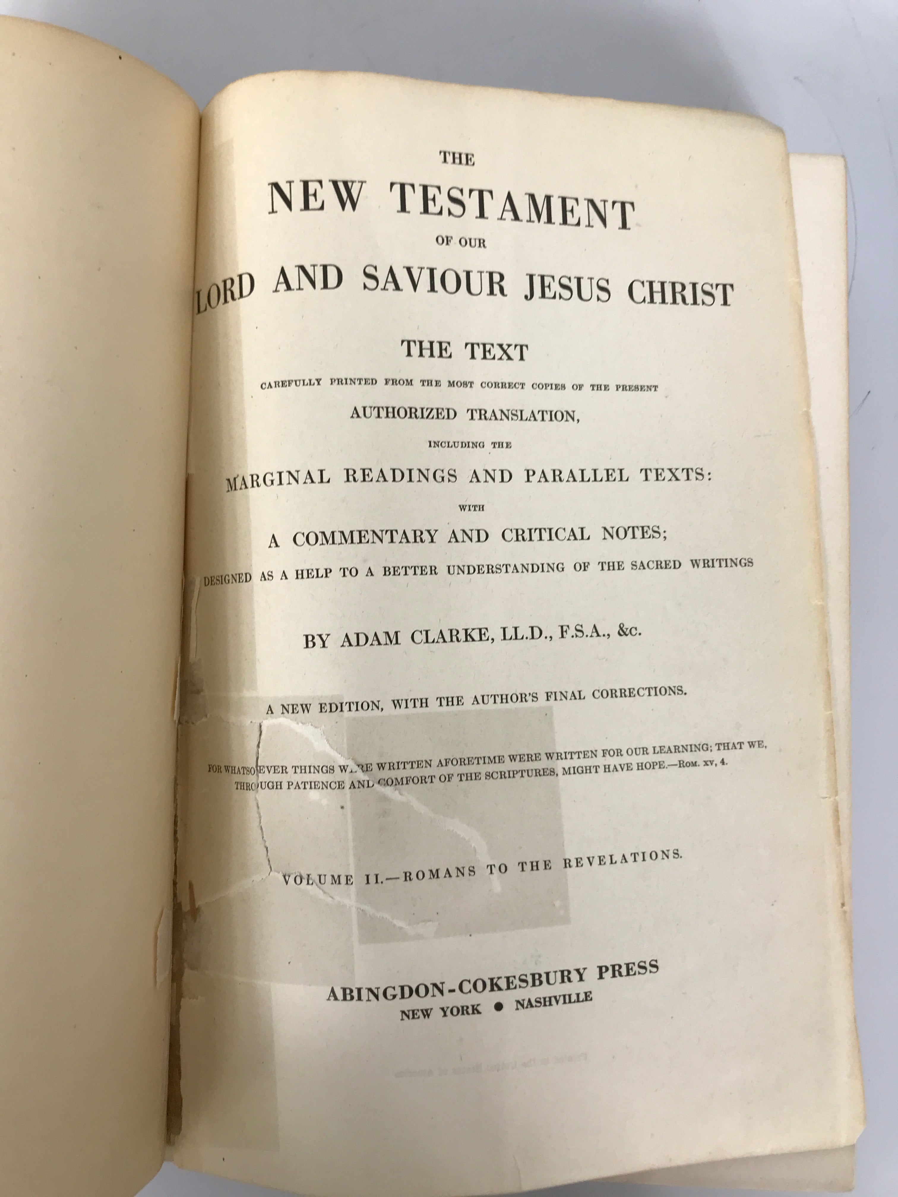 Lot of 4 Clarke's Commentary on the Holy Bible Volumes I, II, IV, and VI HC