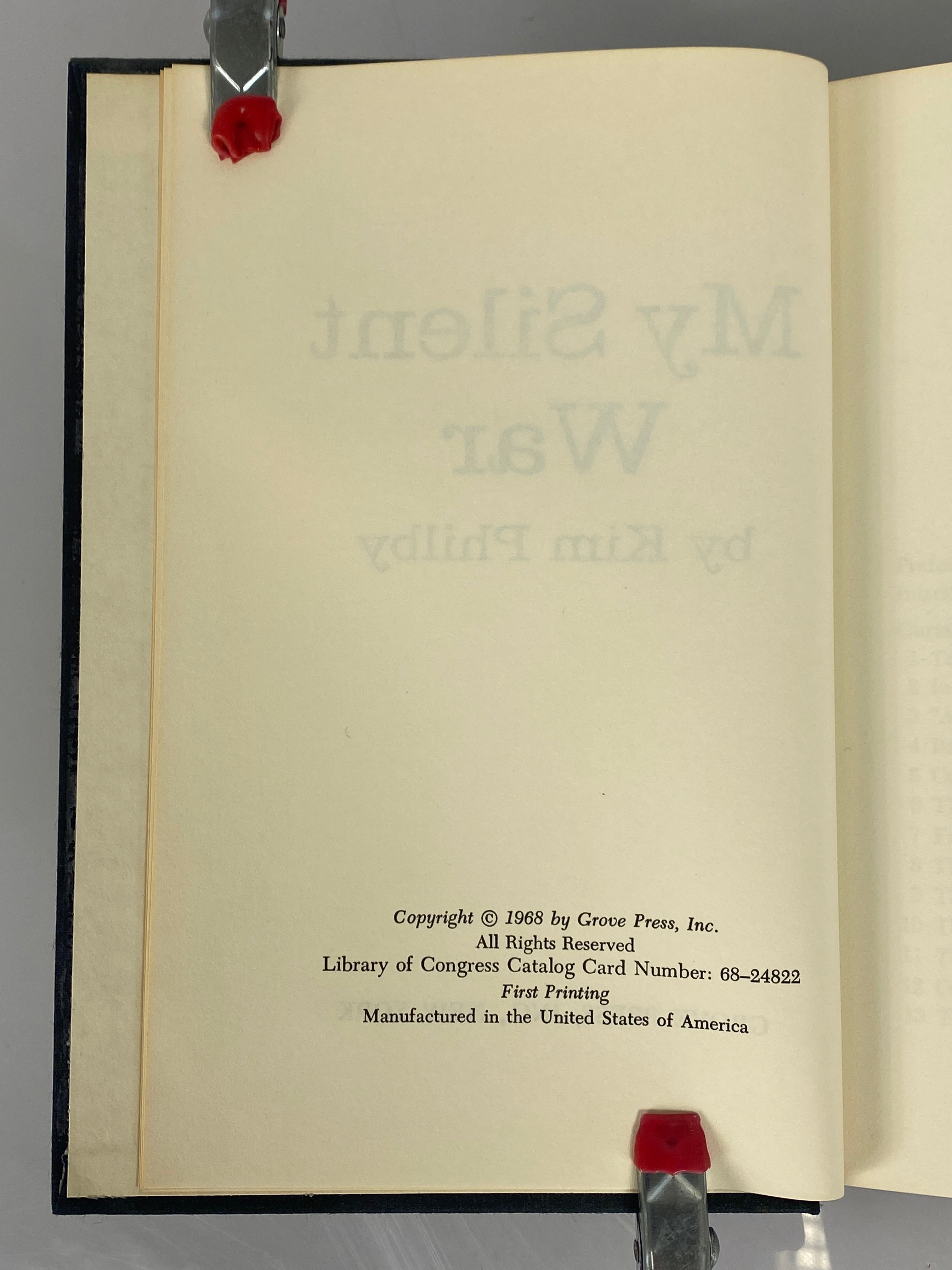 My Silent War Kim Philby Soviet Master Agent 1968 1st Print HC DJ