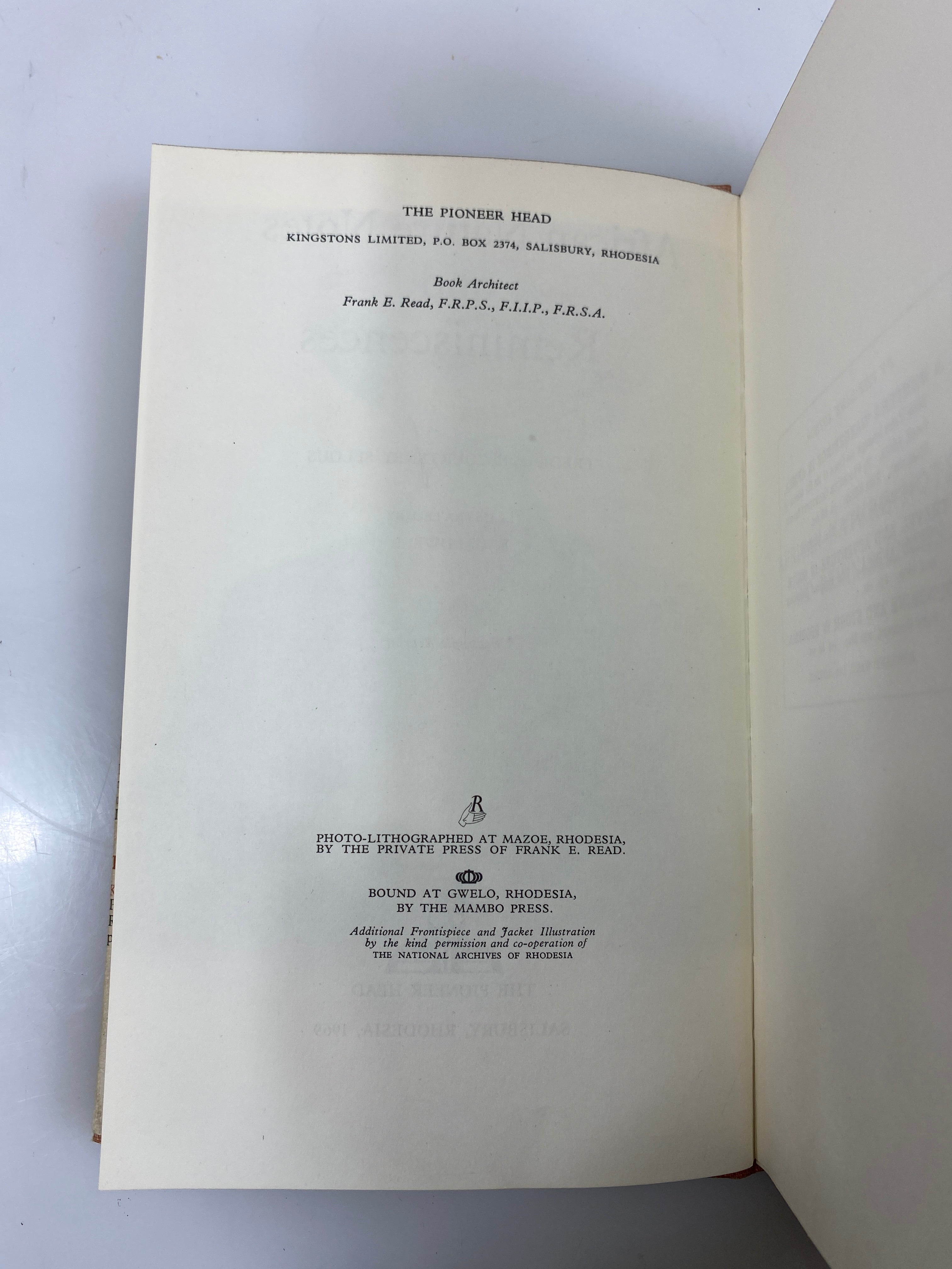 *Signed* African Nature Notes and Reminiscences by Frederick Selous 1969 HCDJ
