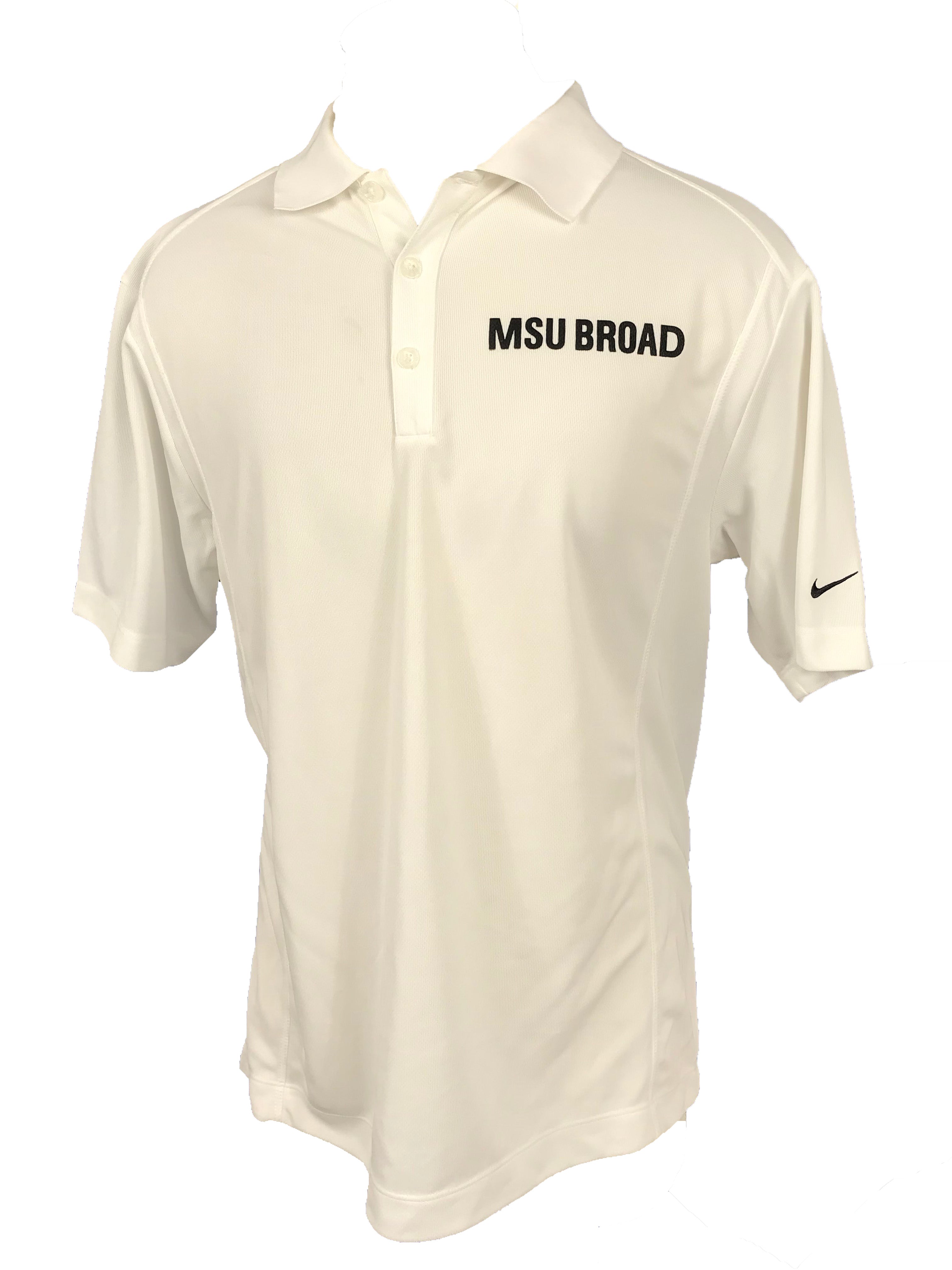 Nike White Dri-Fit MSU Broad Polo Men's Size Medium