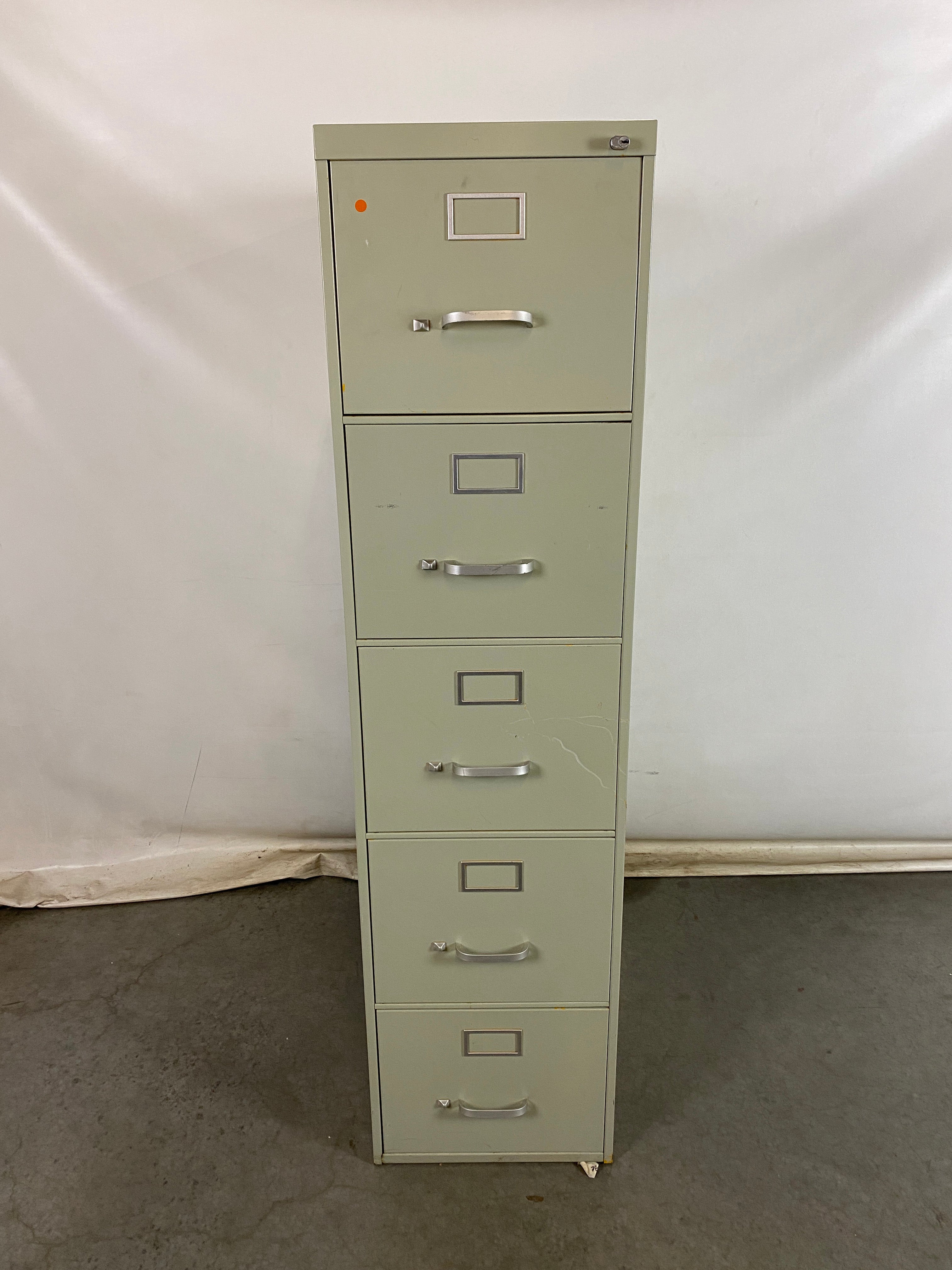 Steelcase Beige 5 Drawer File Cabinet