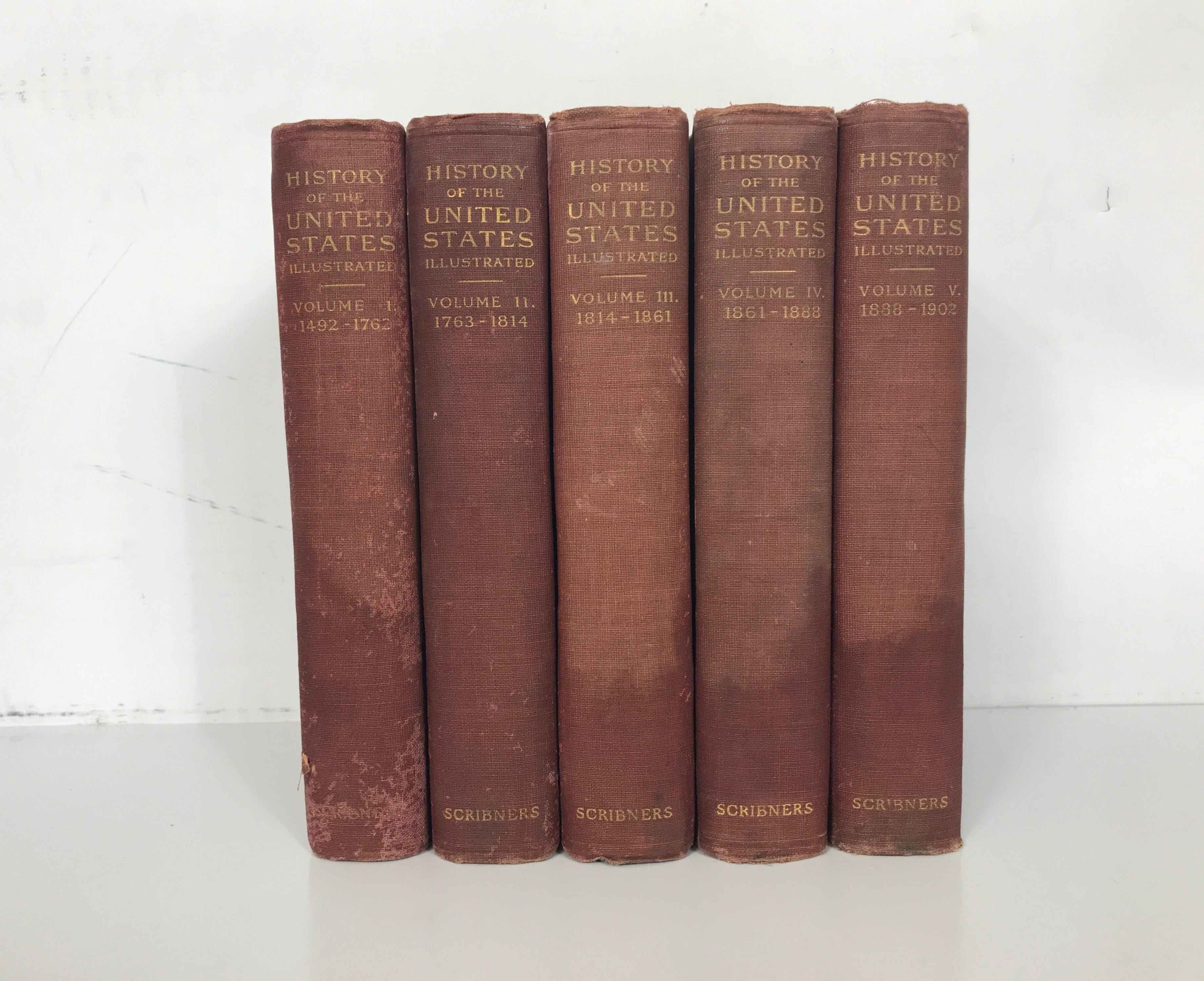 5 Vol Set: History of the United States E. Benjamin Andrews 1904 Antique HC