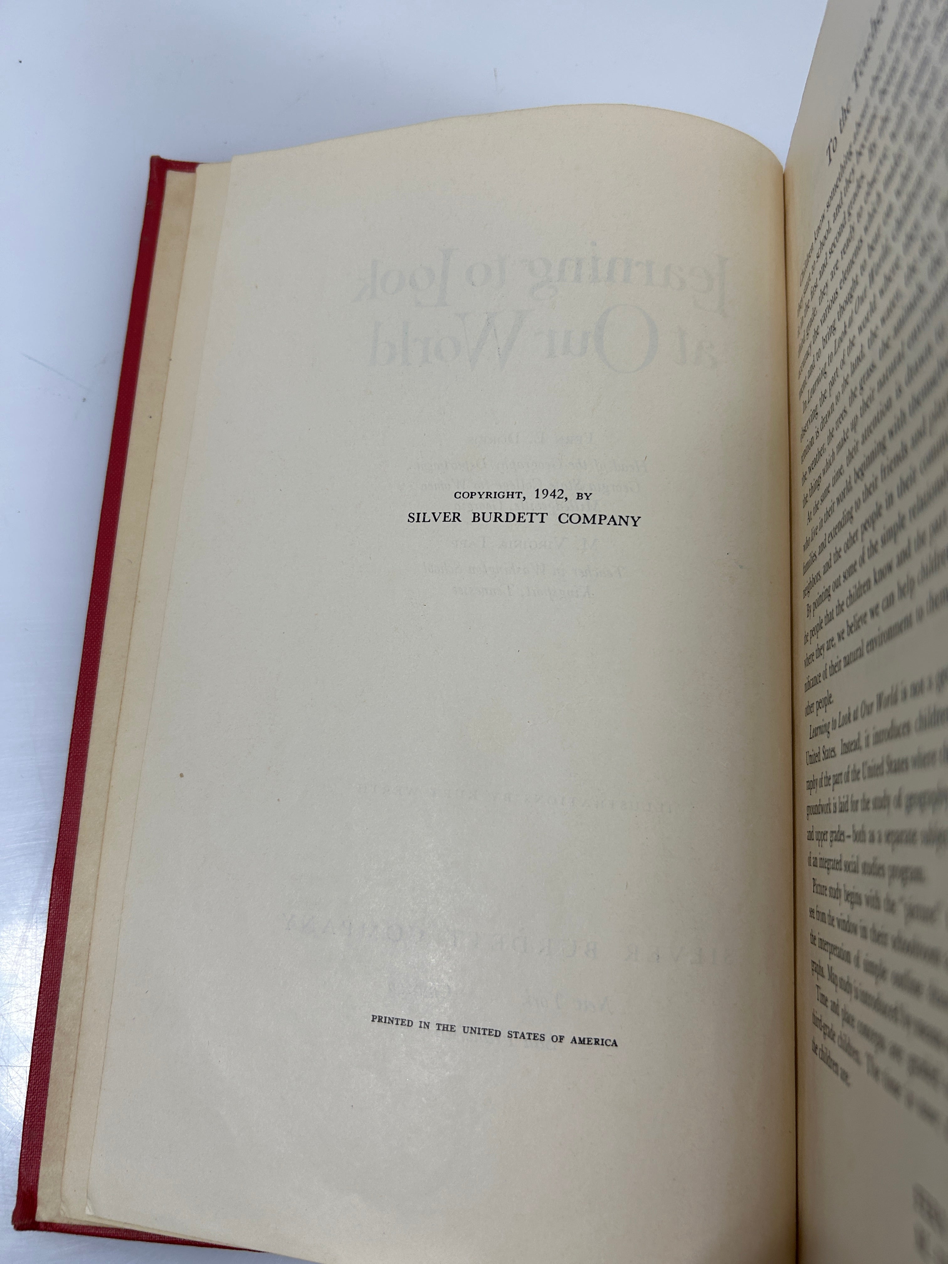Learning to Look at Our World Fern E Dorris & M. Virginia Tapp Silver Burdett 1942