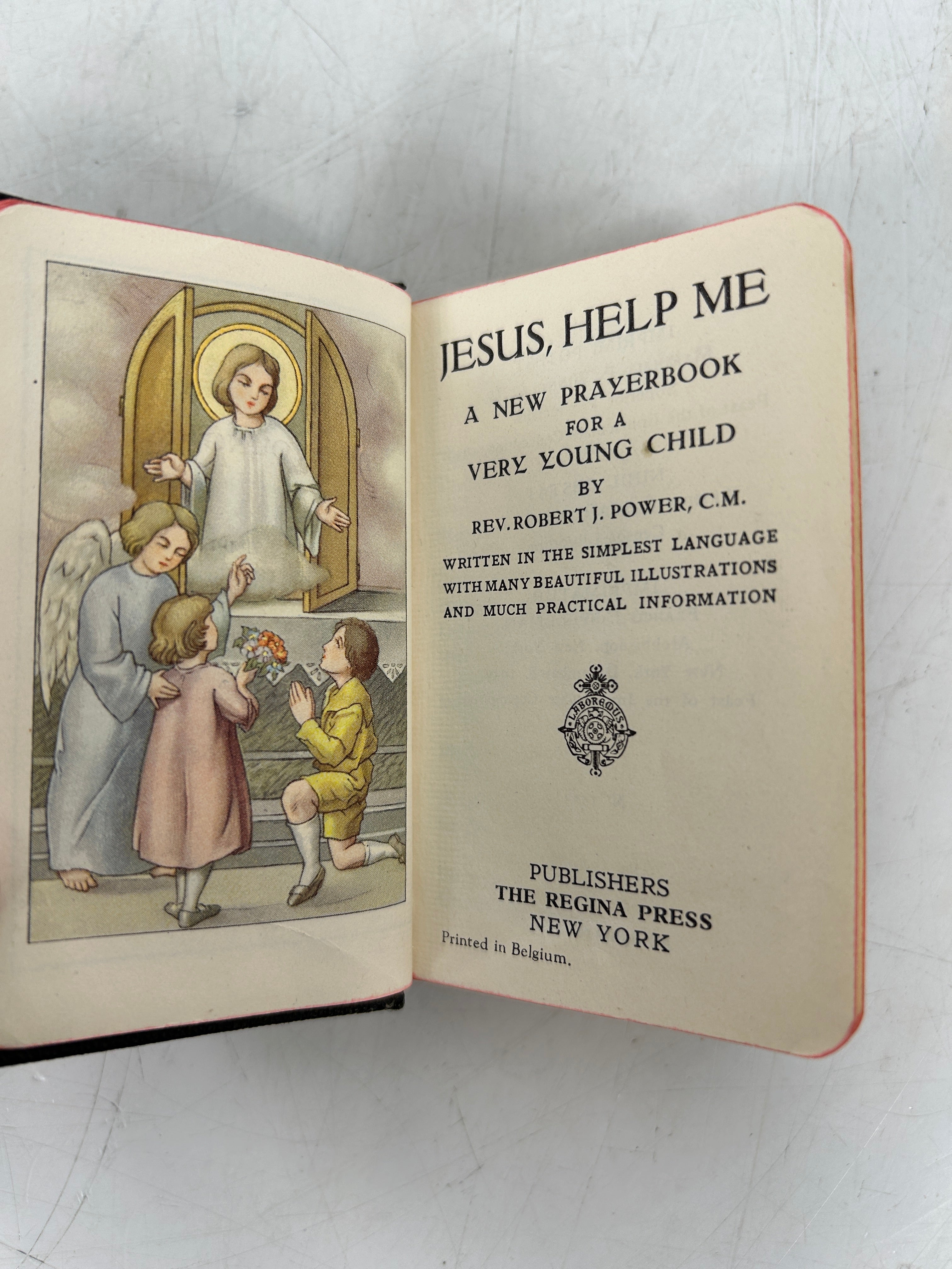 Vintage 1939 Mini Prayer Book "Jesus Help Me" Father Power with Case