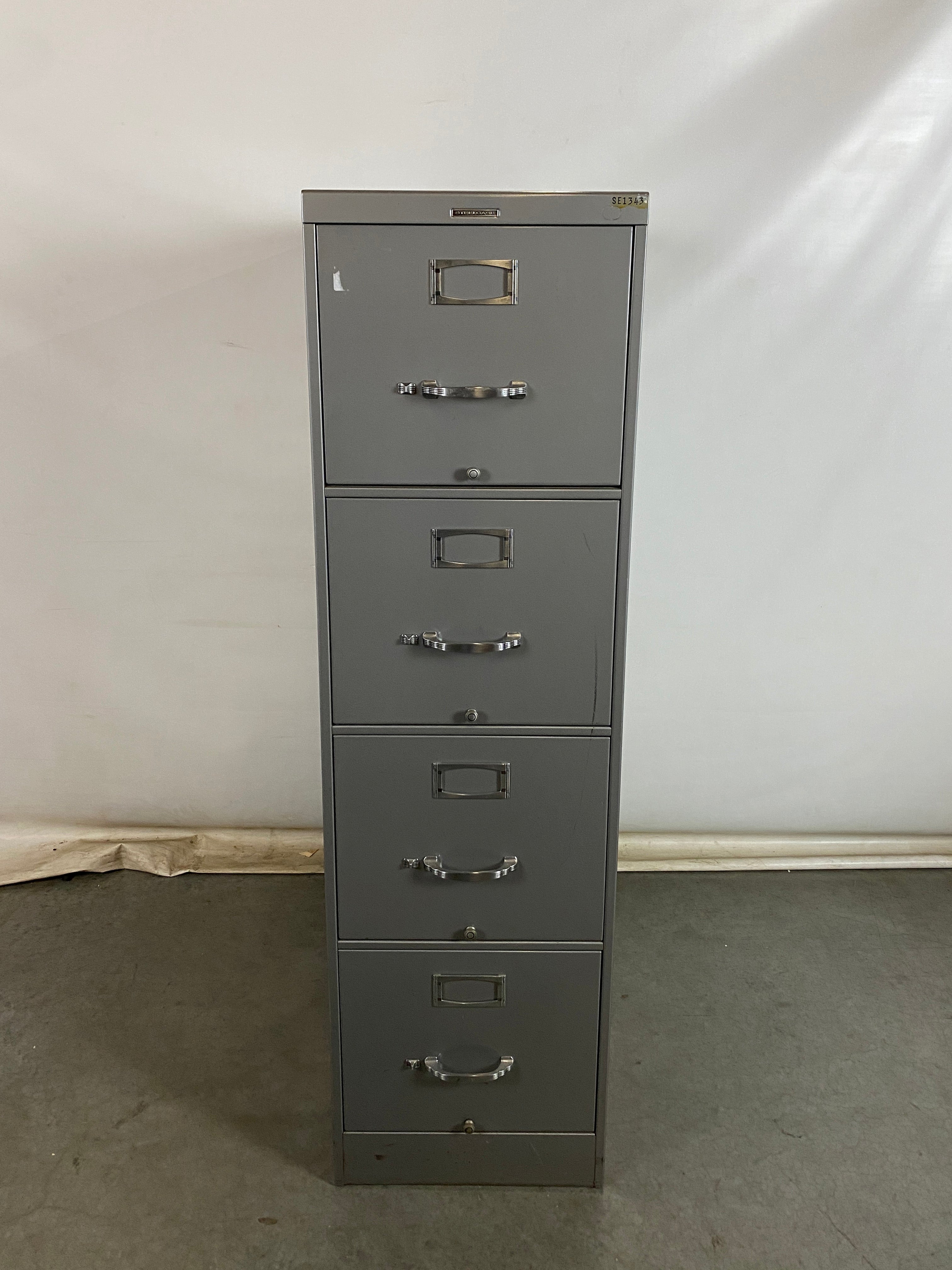 Steelcase Dark Gray 4 Drawer File Cabinet