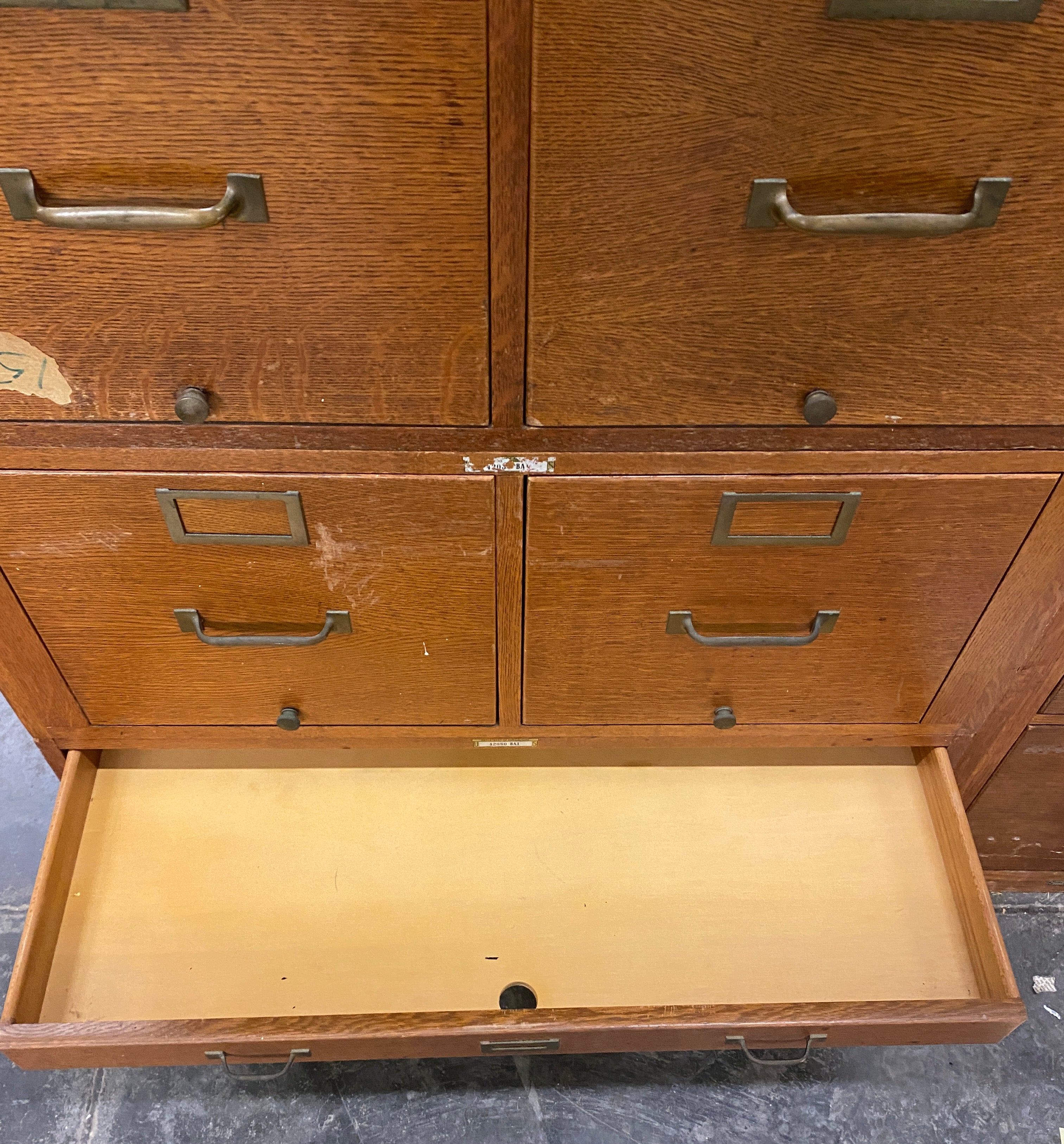 Globe-Wernicke Oak Barrister Style Filing Cabinet