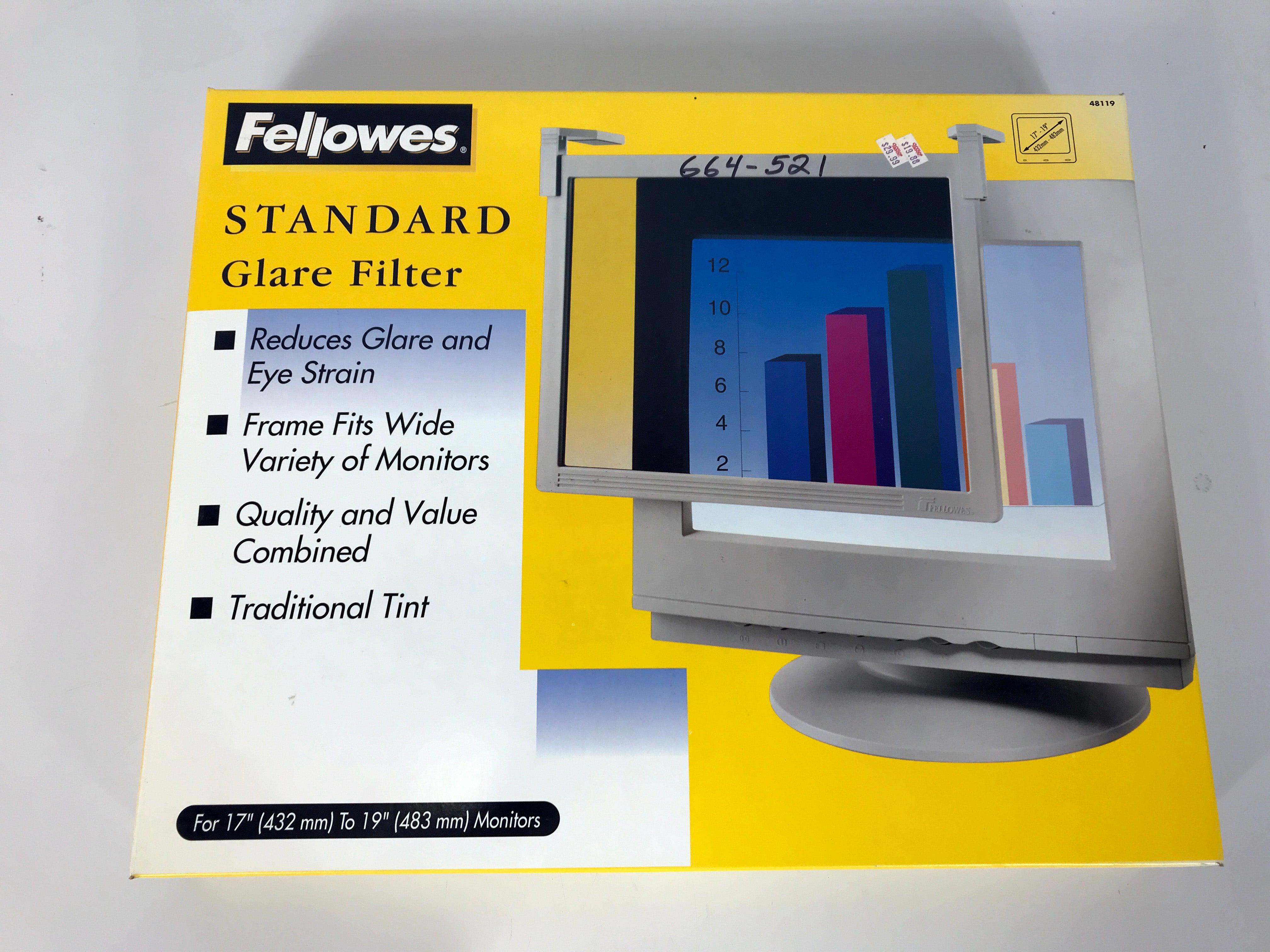 Fellowes 48119 17 - 19" Standard Glare Filter