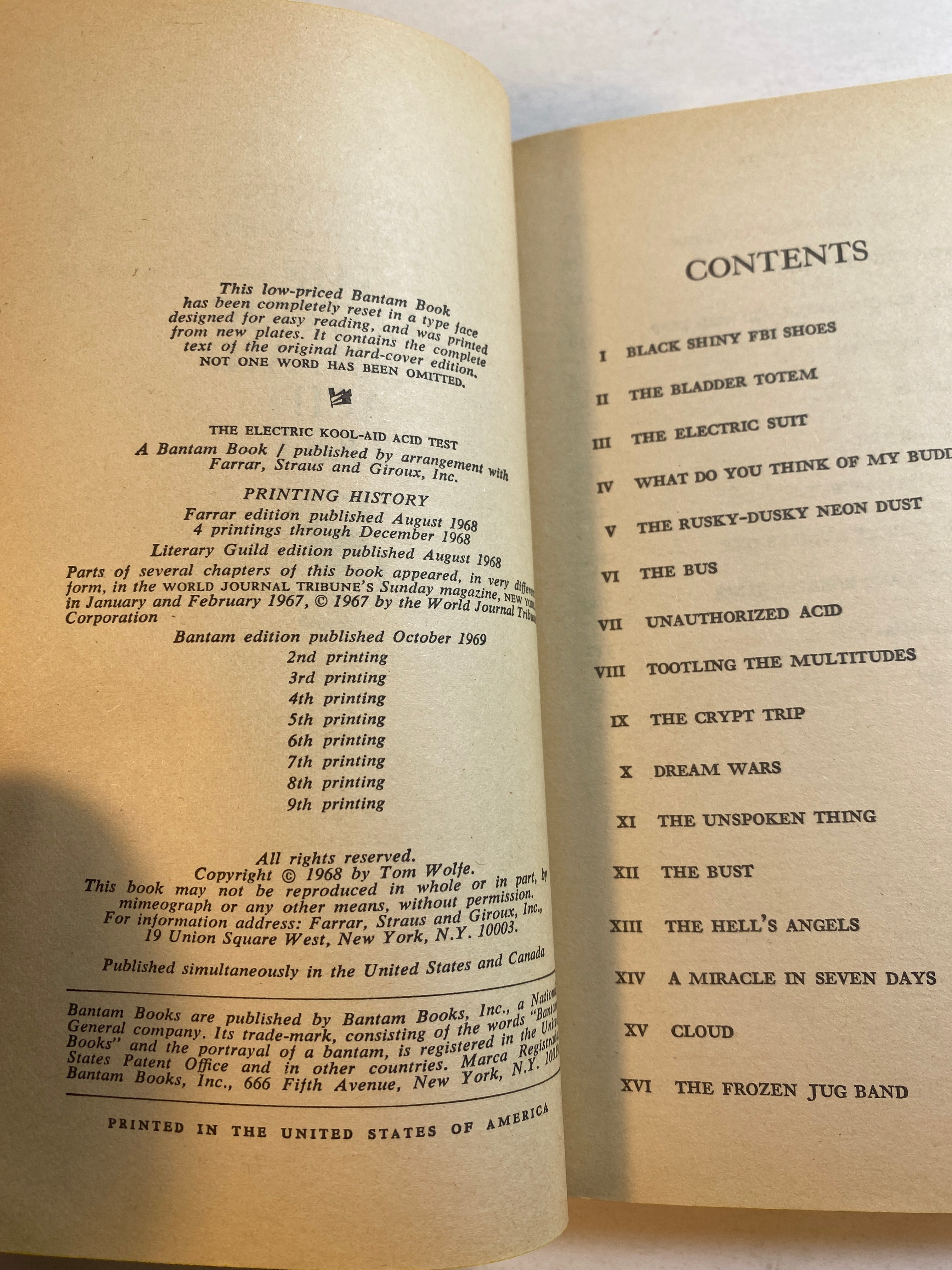 Electric Kool-Aid Acid Test Tom Wolfe Paperback 1969