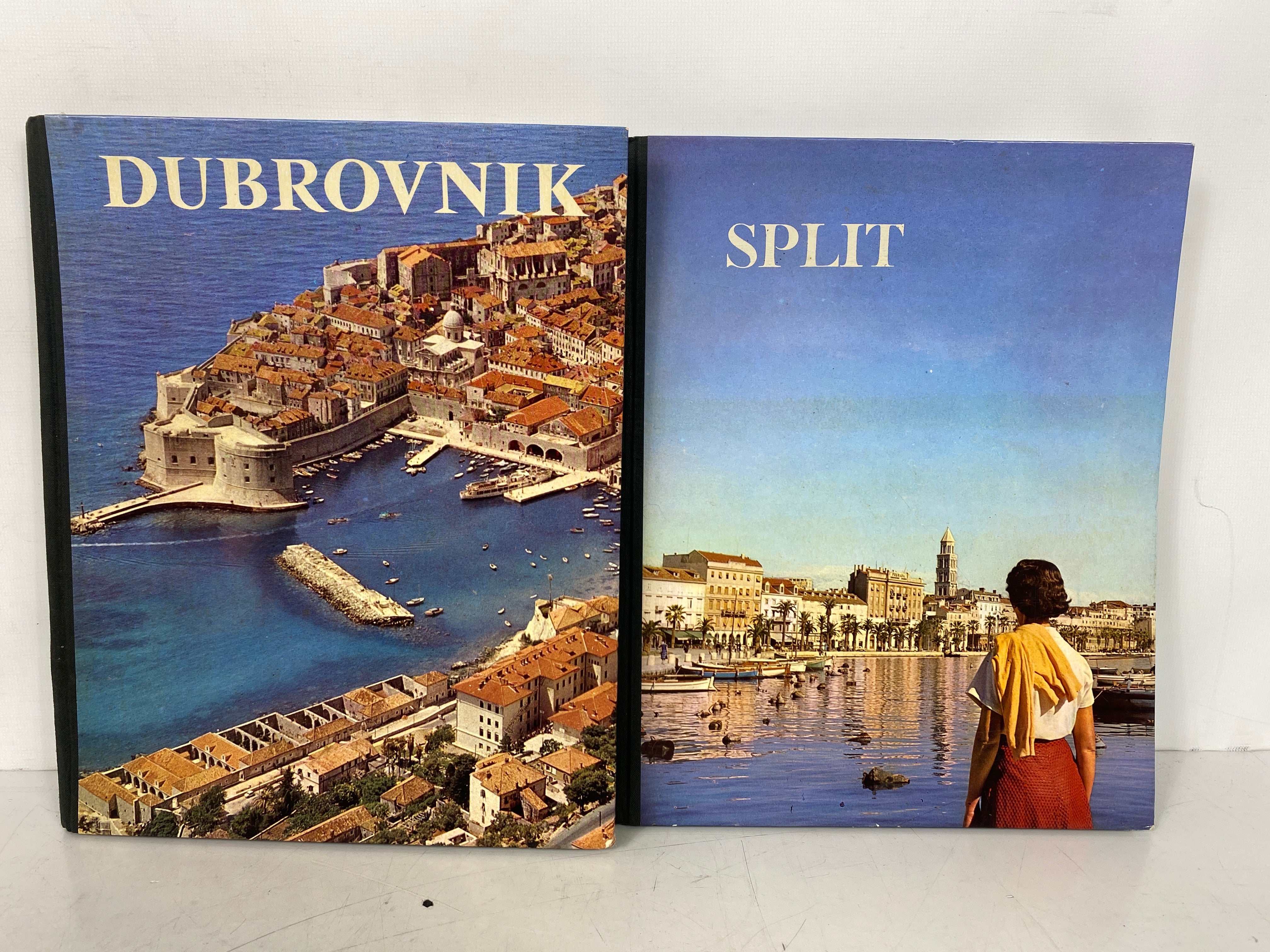 2 Vols: Dubrovnik (Fiskovic)/Split (Kastelan) Jugoslavija 1964 Vtg Photo Books