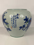 Chinese Porcelain Large Planter Blue Chrysanthemums