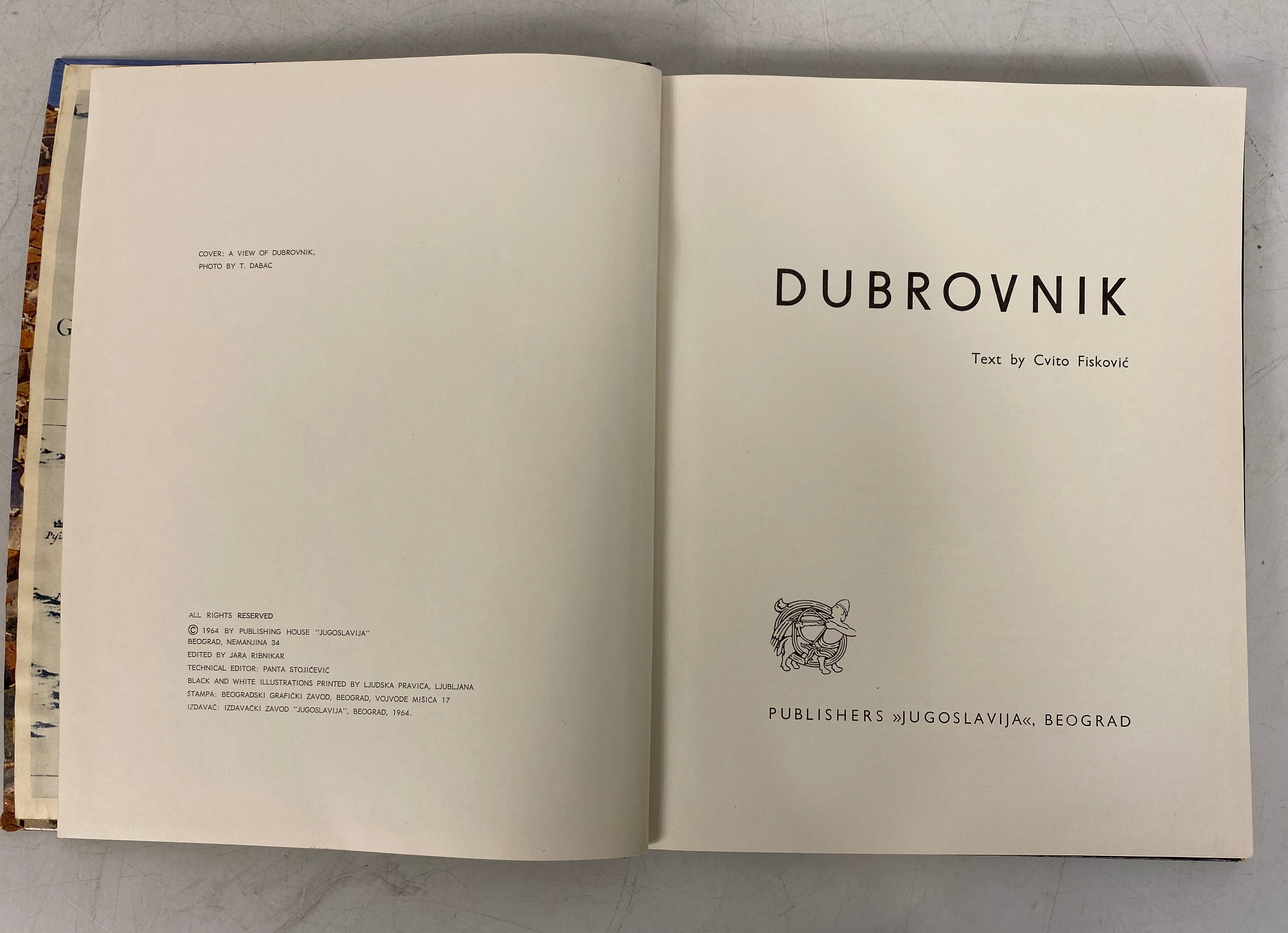 2 Vols: Dubrovnik (Fiskovic)/Split (Kastelan) Jugoslavija 1964 Vtg Photo Books