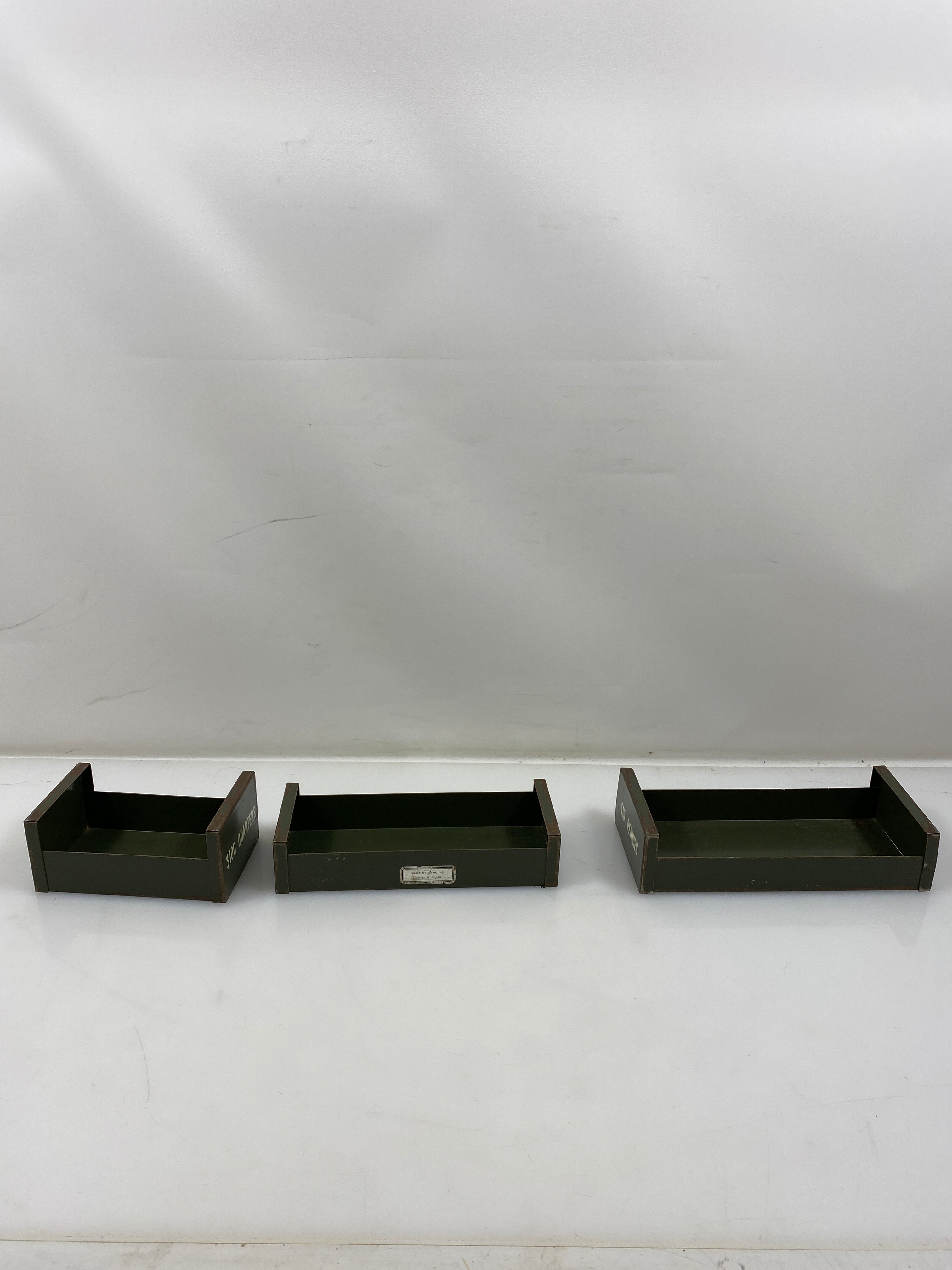 Lot of 3 Vintage Metal Bank Coin Trays