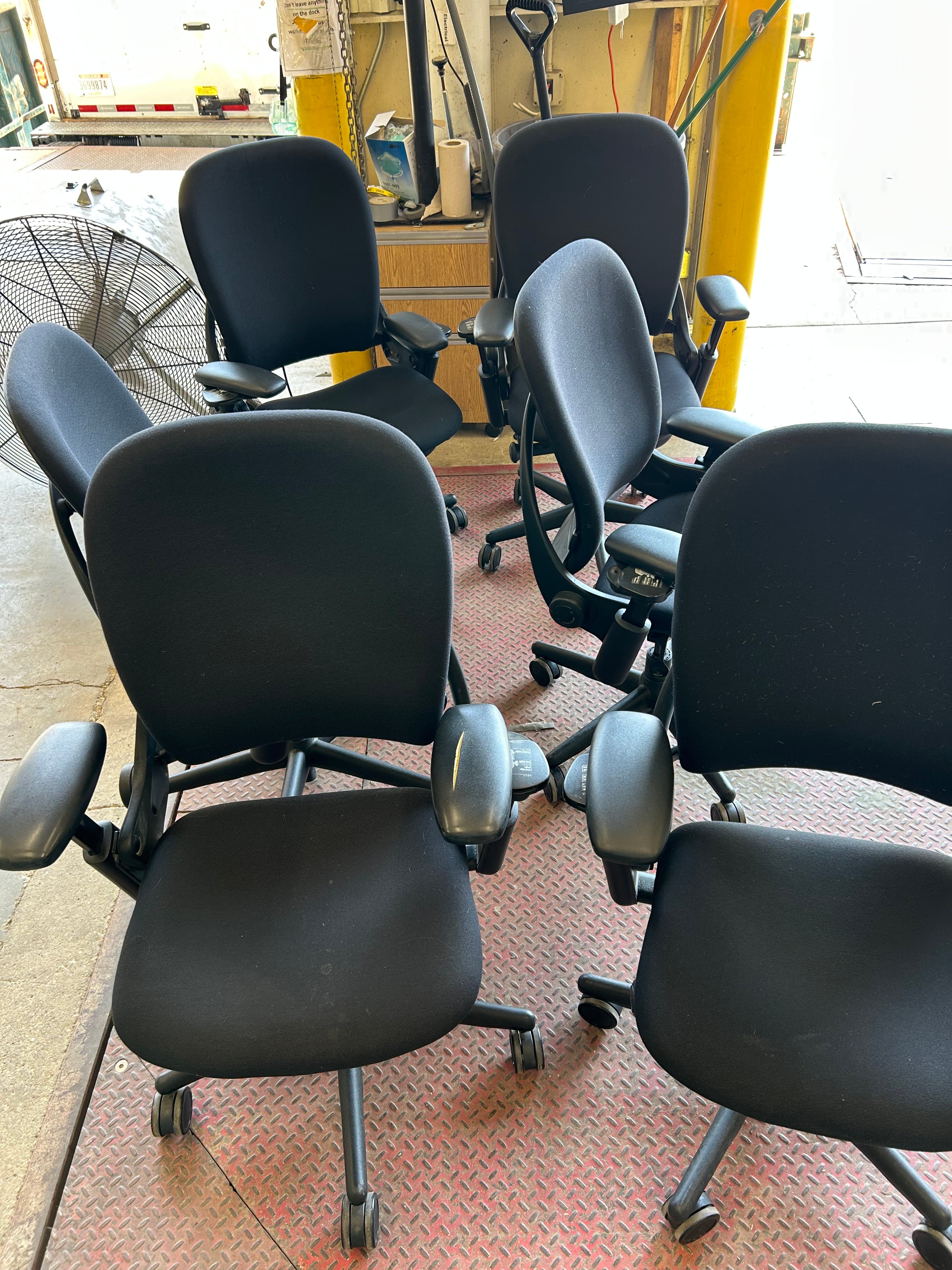 Lot of 6 Steelcase Leap Chairs in Fair Condition