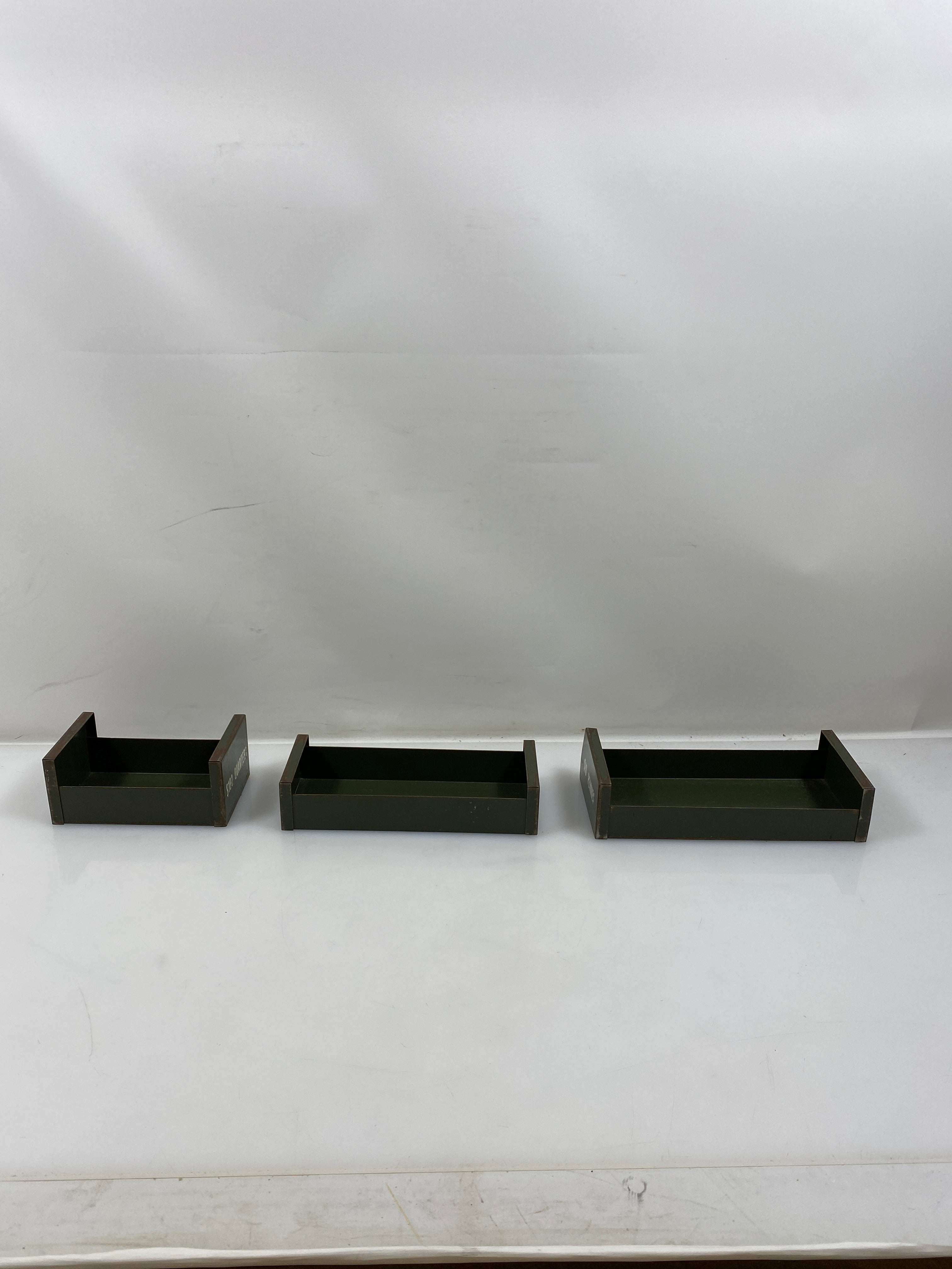 Lot of 3 Vintage Metal Bank Coin Trays