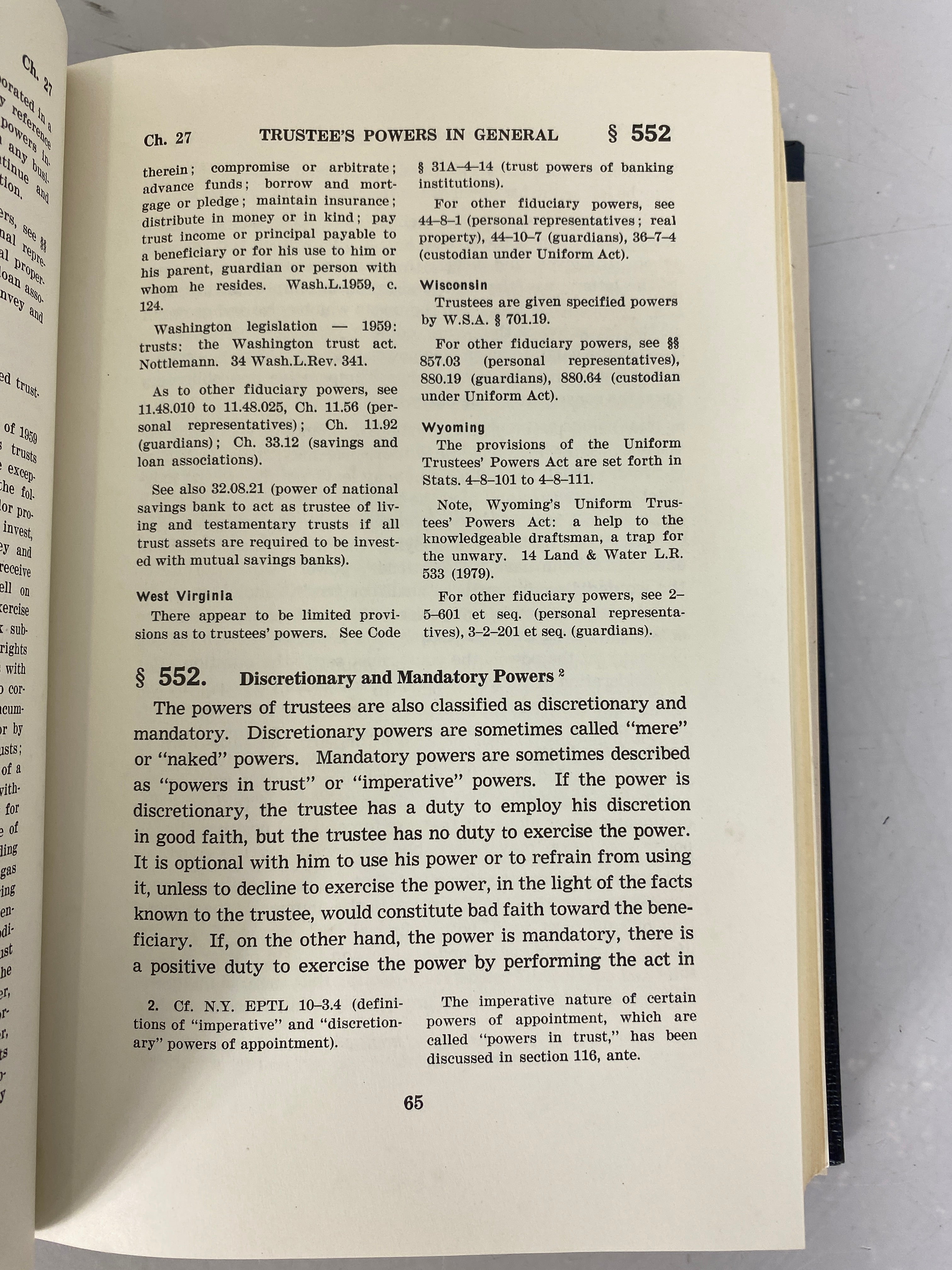 Bogert Trusts & Trustees Second Edition Revised (551-610) 1980 HC