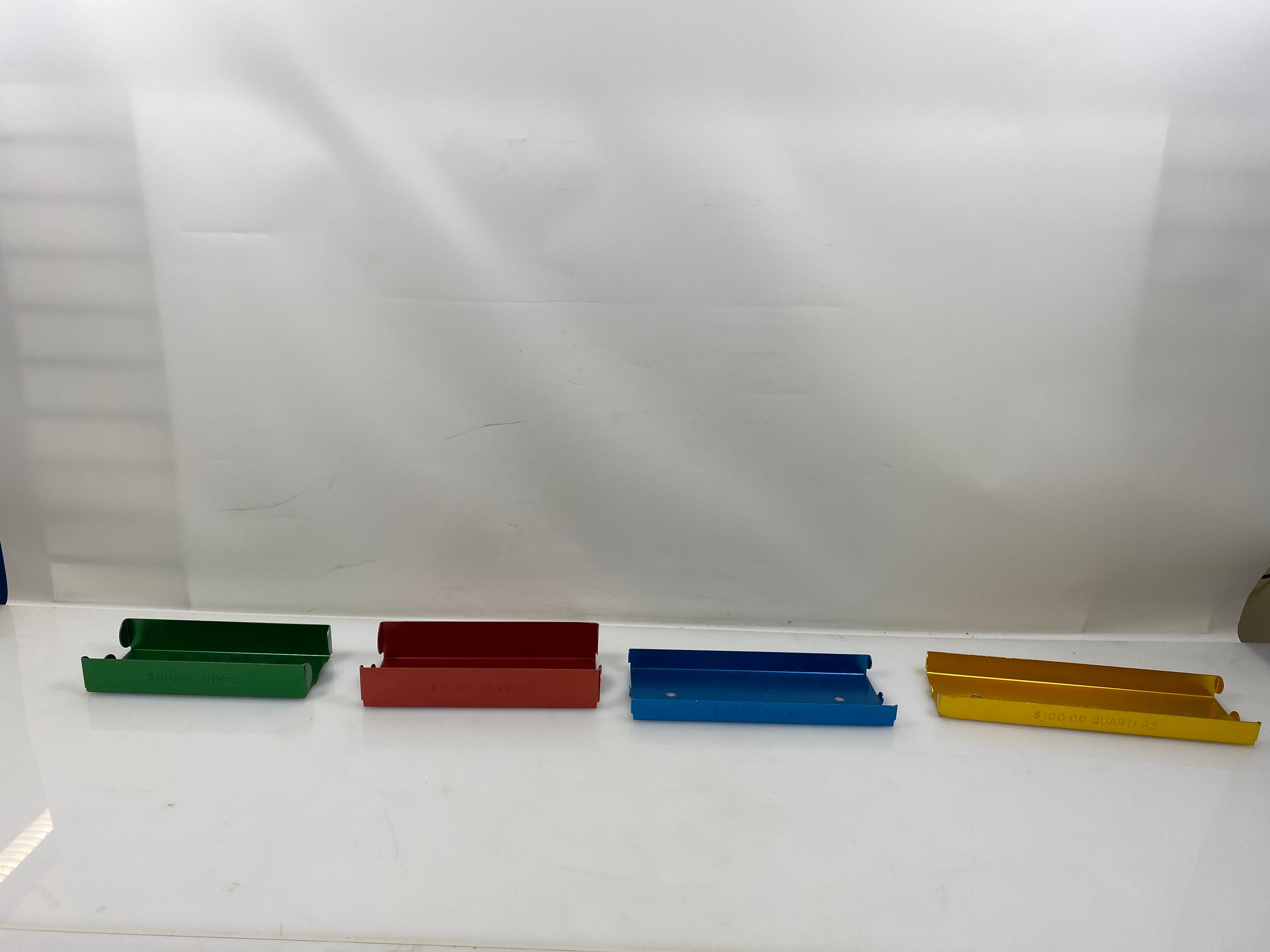 Lot of 4 Aluminum Rolled Coin Storge