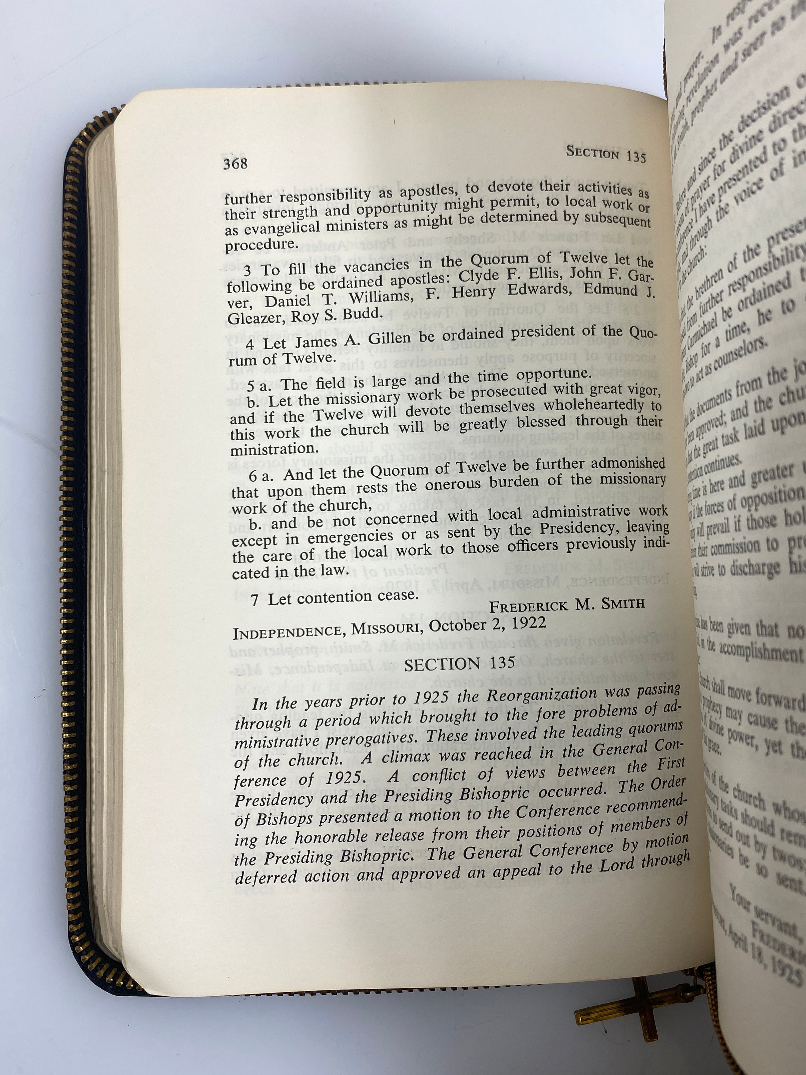 Book of Doctrine and Covenants Church of Latter Day Saints Leather 1958