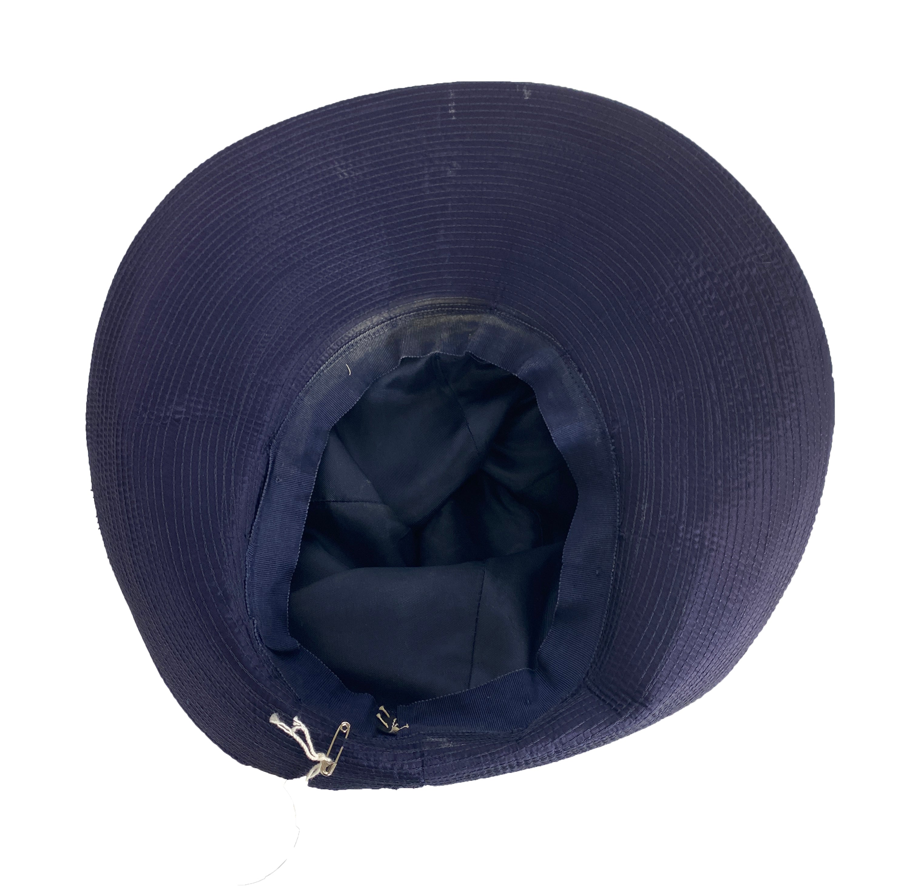 Vintage Blue Satin Bonnet Hat