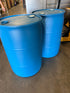 Lot of 2 55-Gallon Blue Barrels