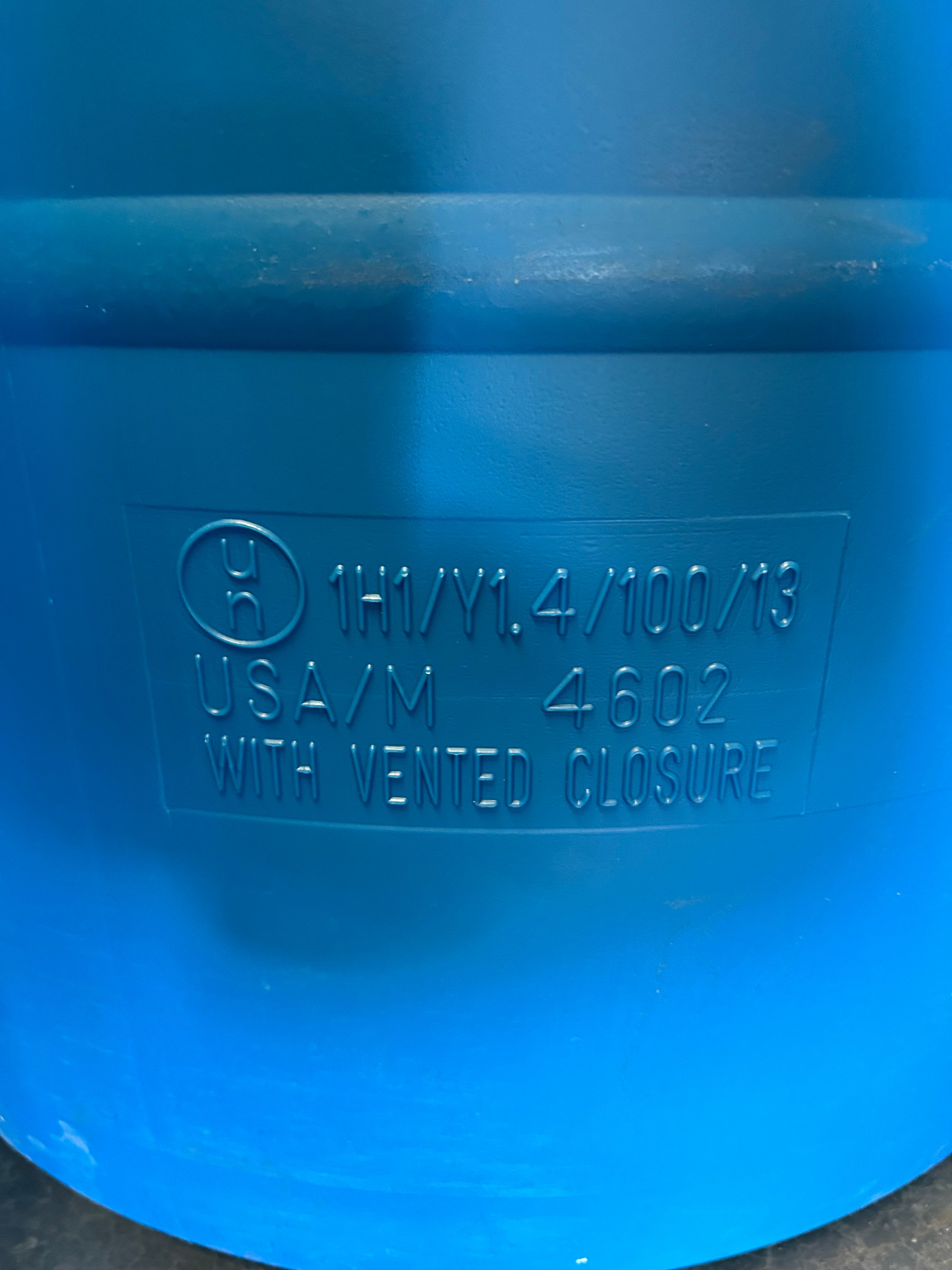 Lot of 2 55-Gallon Blue Barrels