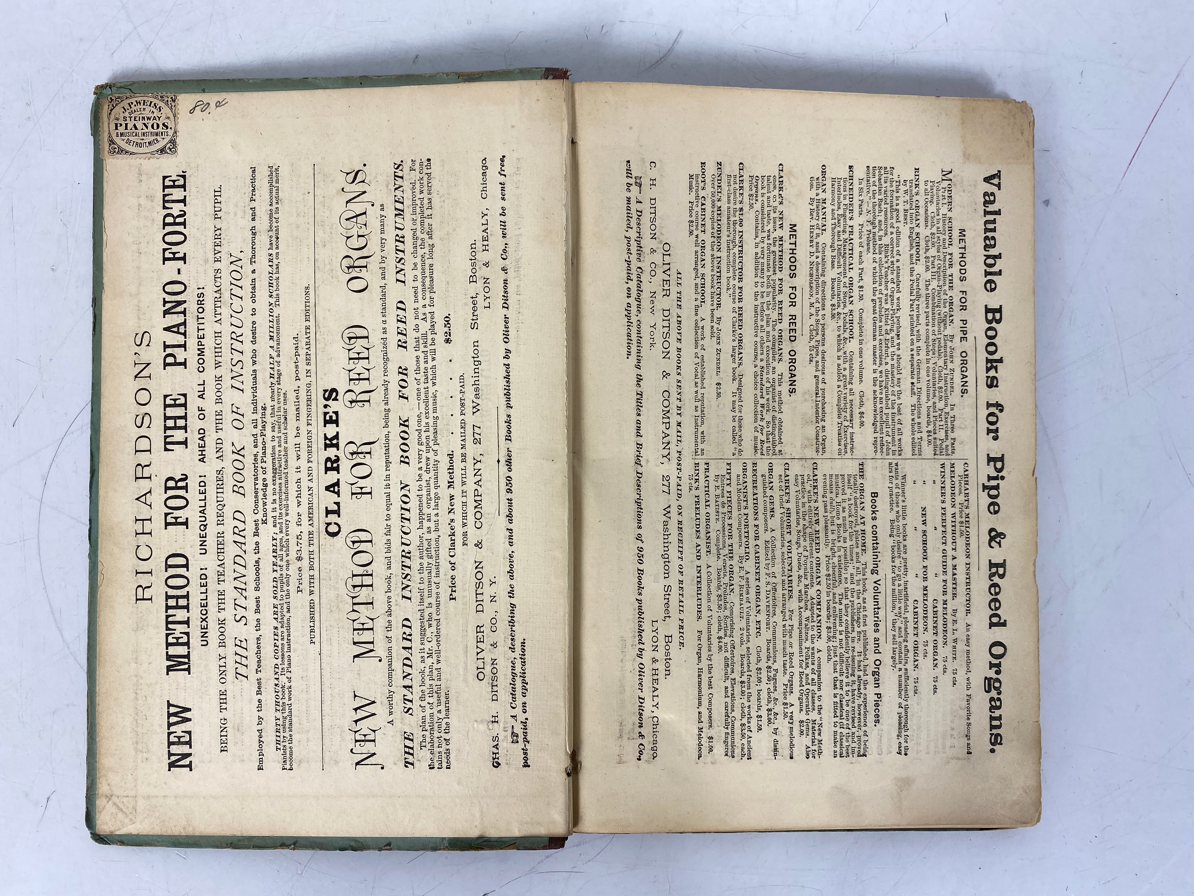 Choruses in Mendelssohn's Elijah Oliver Ditson & Co c1900 HC