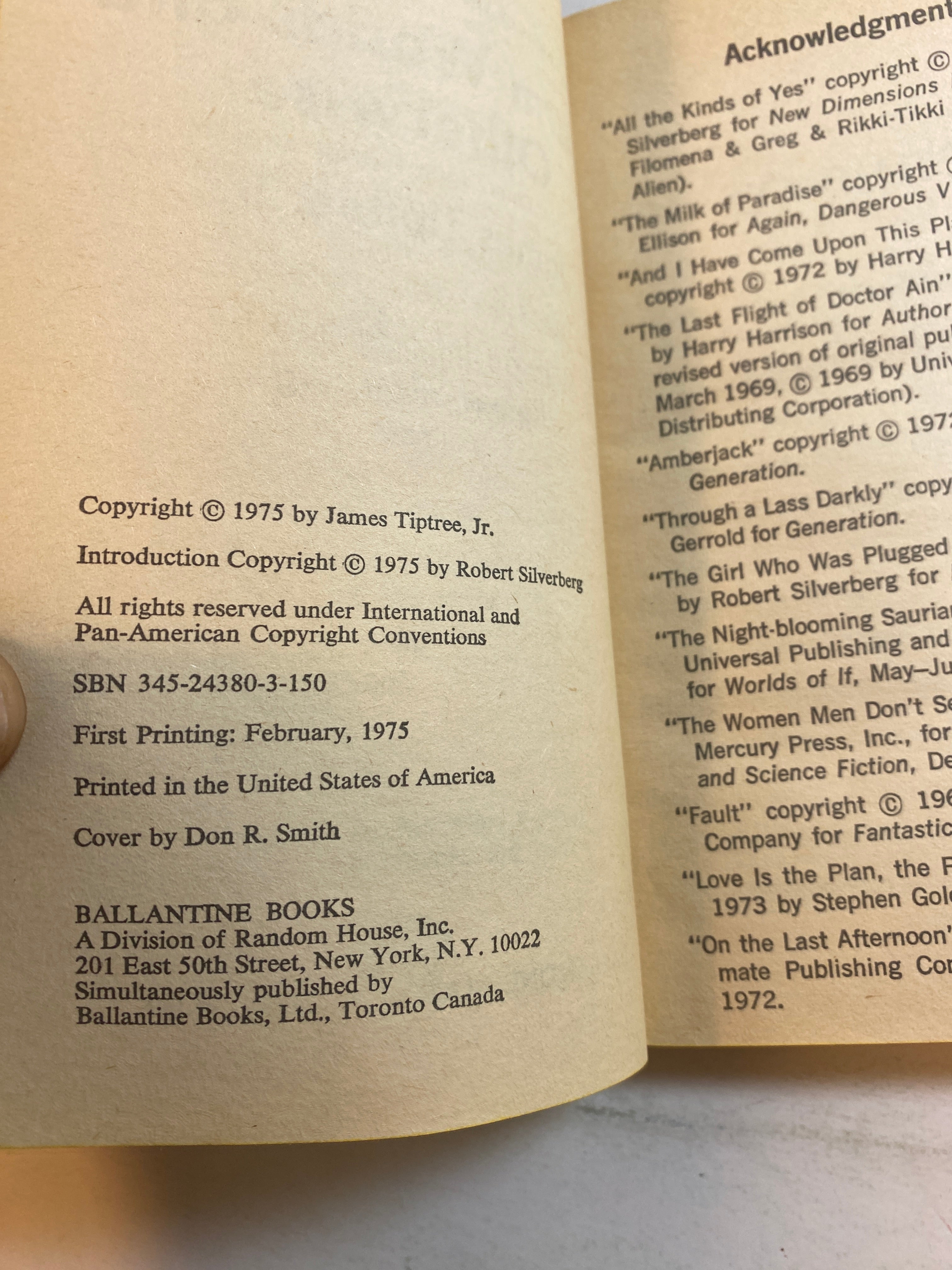 Warm Worlds and Otherwise sci fi paperback 1975