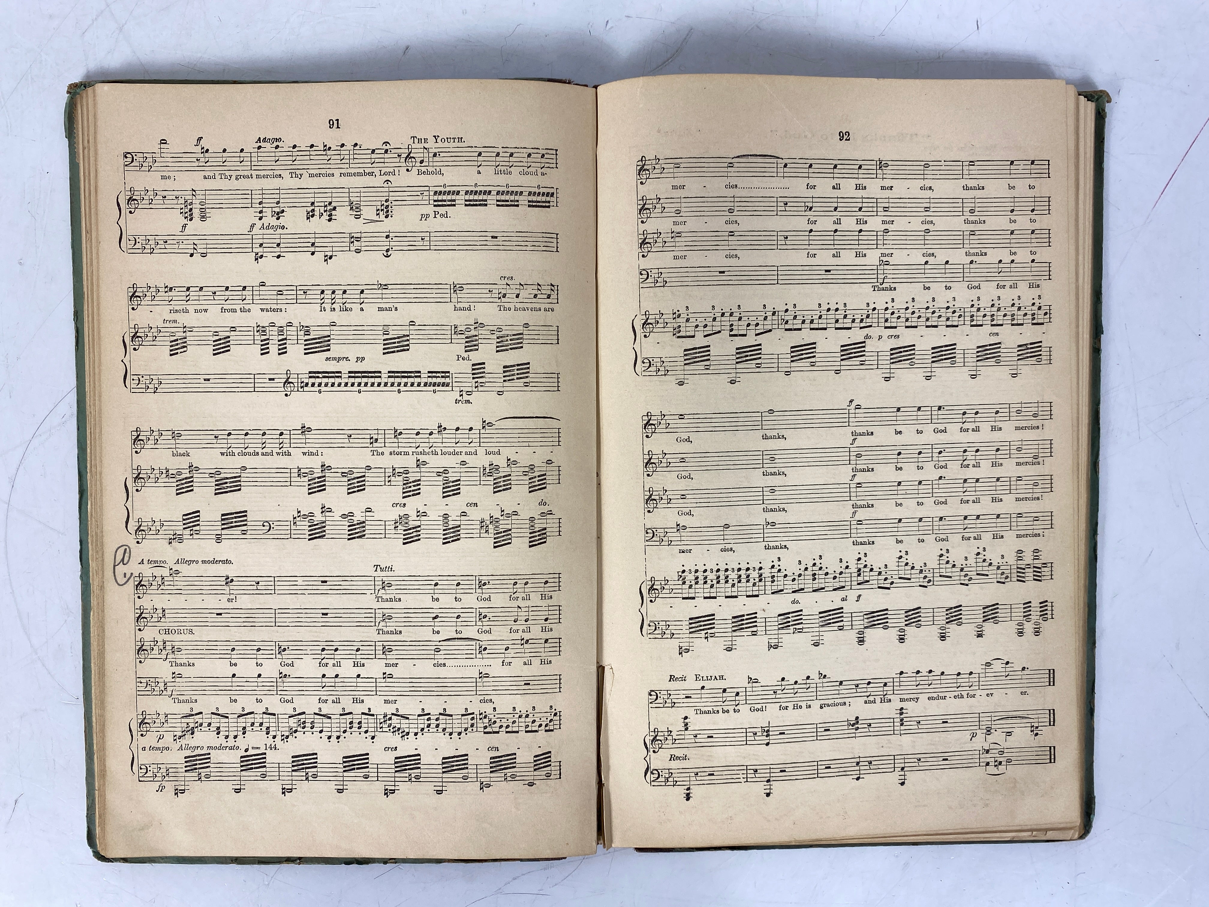 Choruses in Mendelssohn's Elijah Oliver Ditson & Co c1900 HC