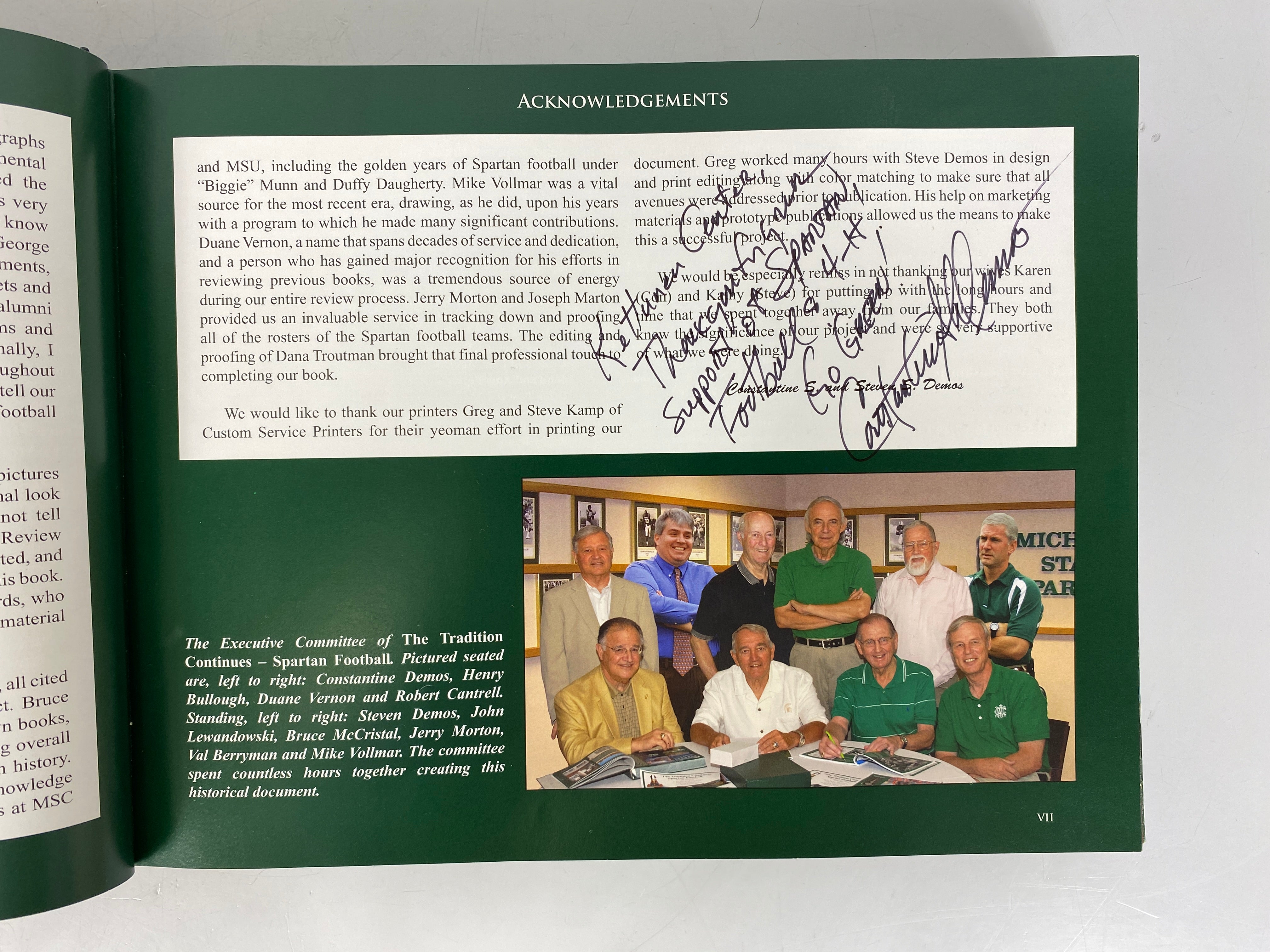 The Tradition Continues (MSU) Spartan Football by Demos/Demos Signed 2008 HCDJ